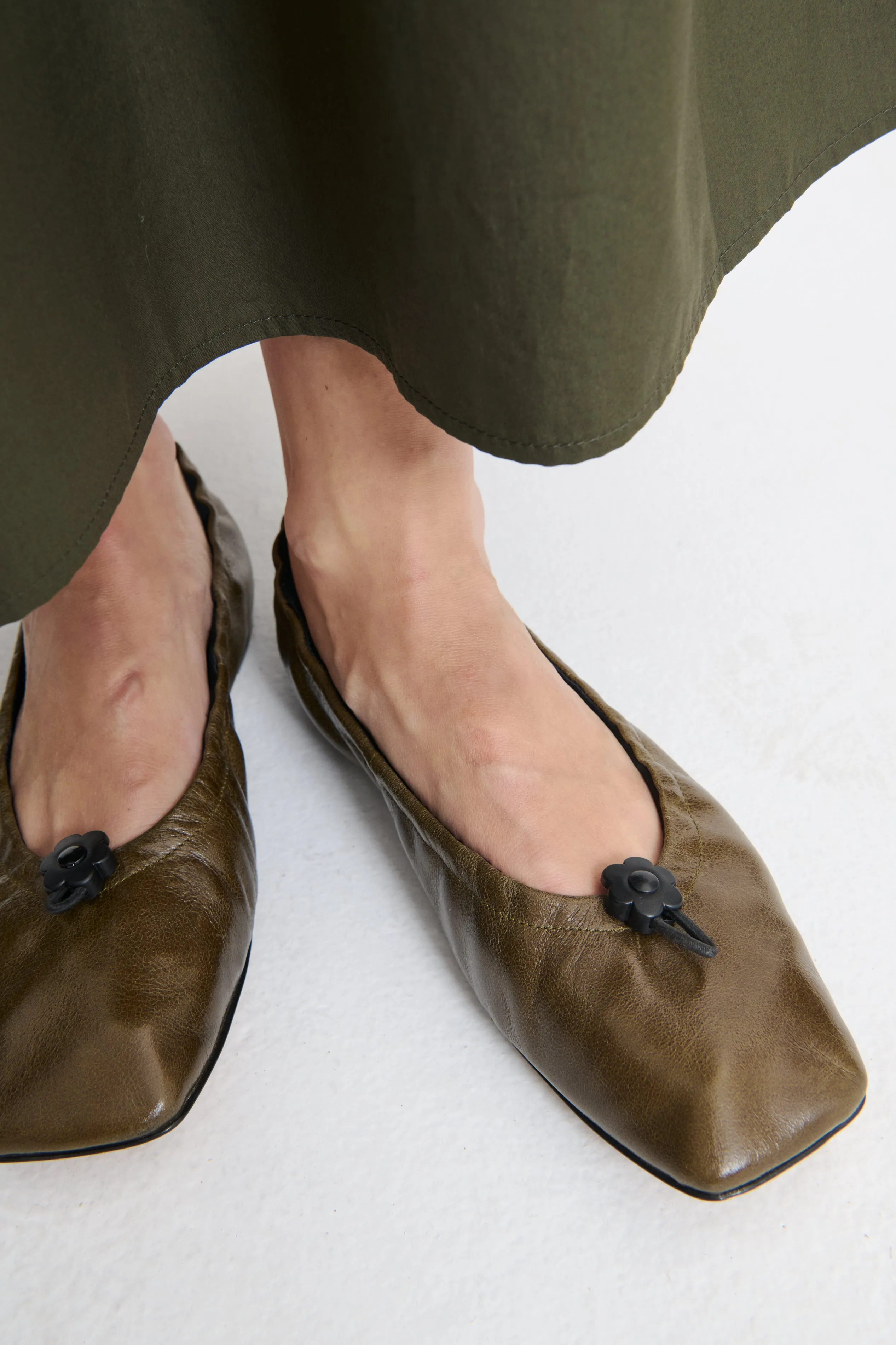 ORBELLA | BALLET LEATHER | OLIVE sold by Cecilie Bahnsen product image thumbnail 2