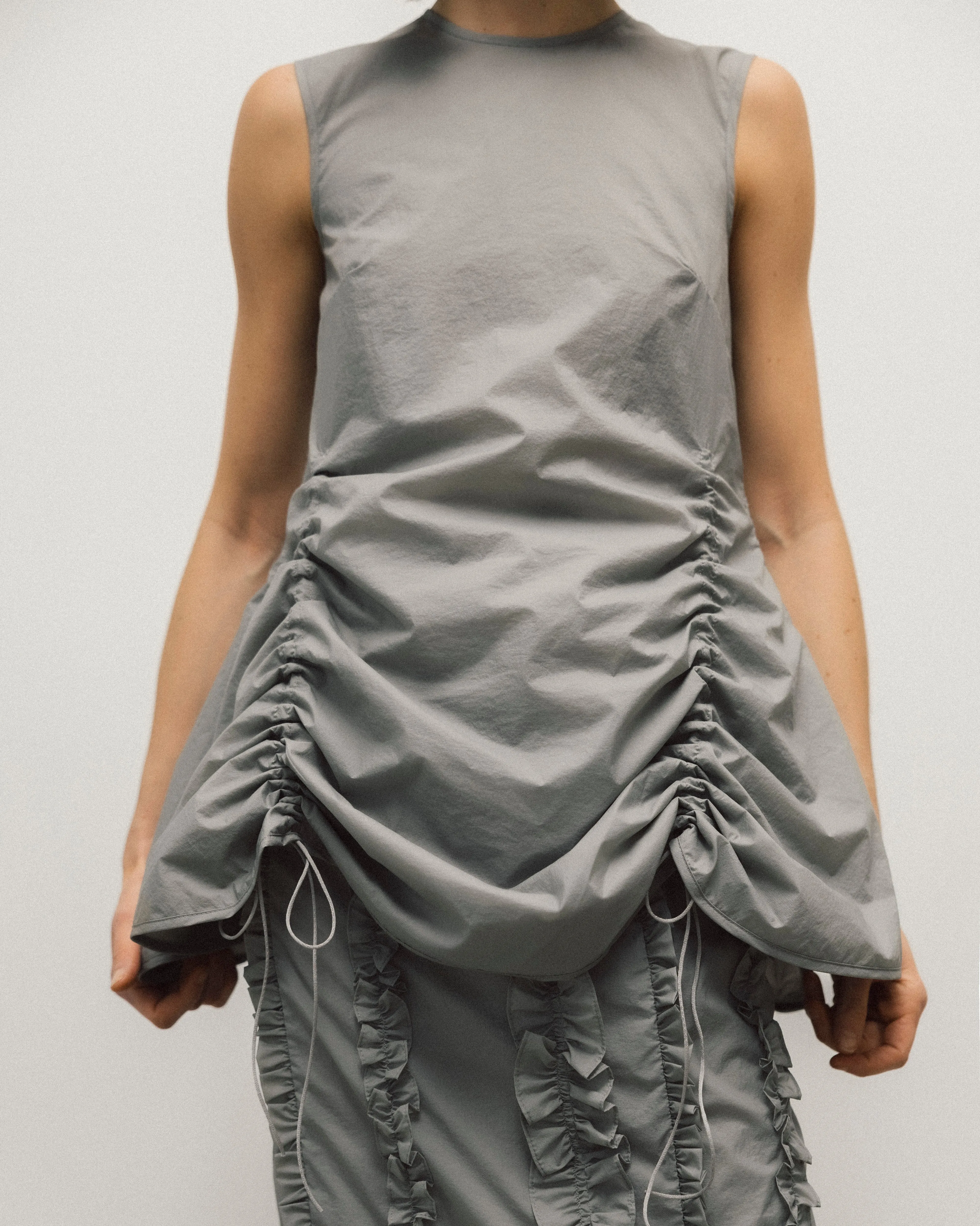 UNIKA | TOP SHEER RIPSTOP GREY NONA sold by Cecilie Bahnsen