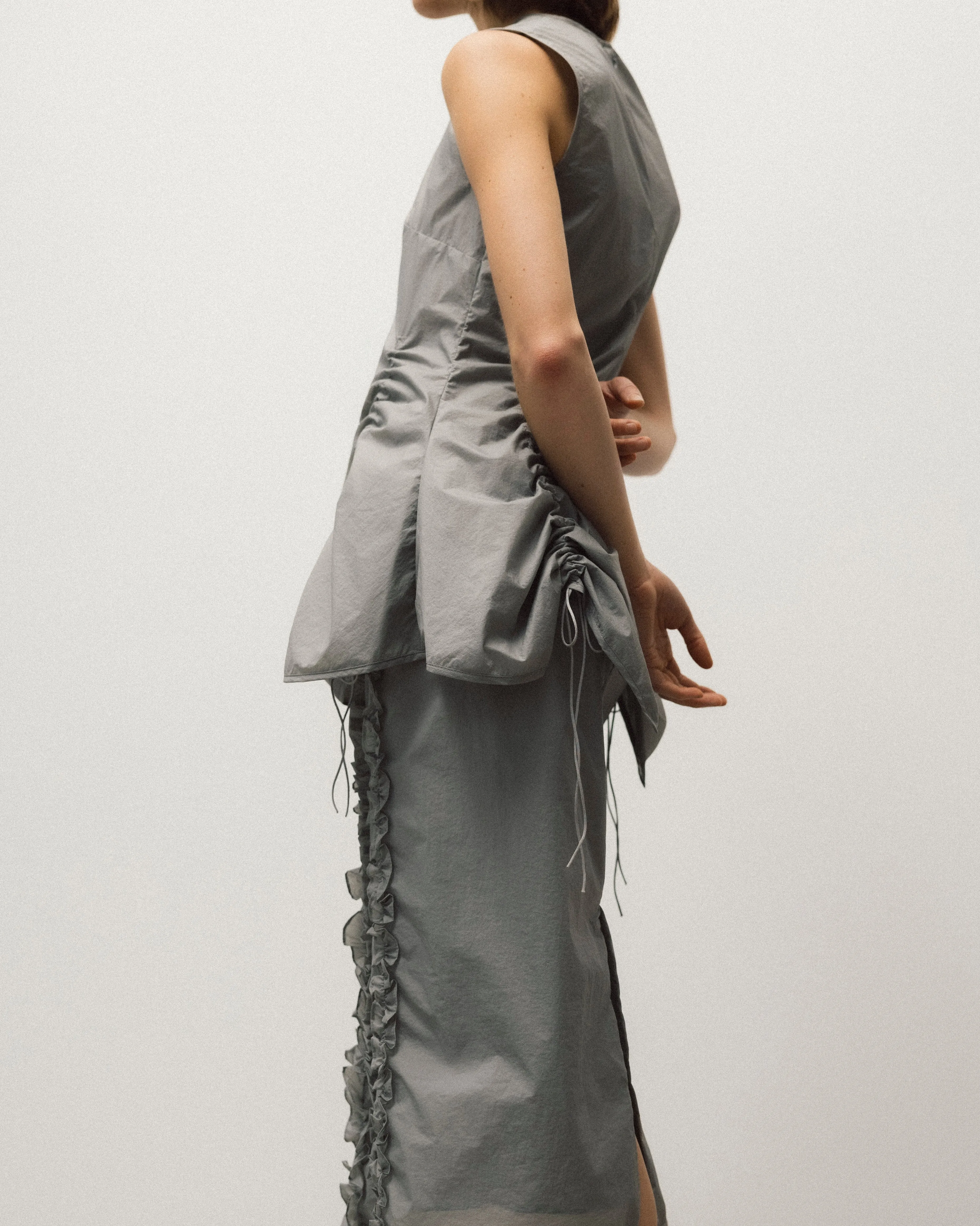 UNIKA | TOP SHEER RIPSTOP GREY NONA sold by Cecilie Bahnsen product image thumbnail 2