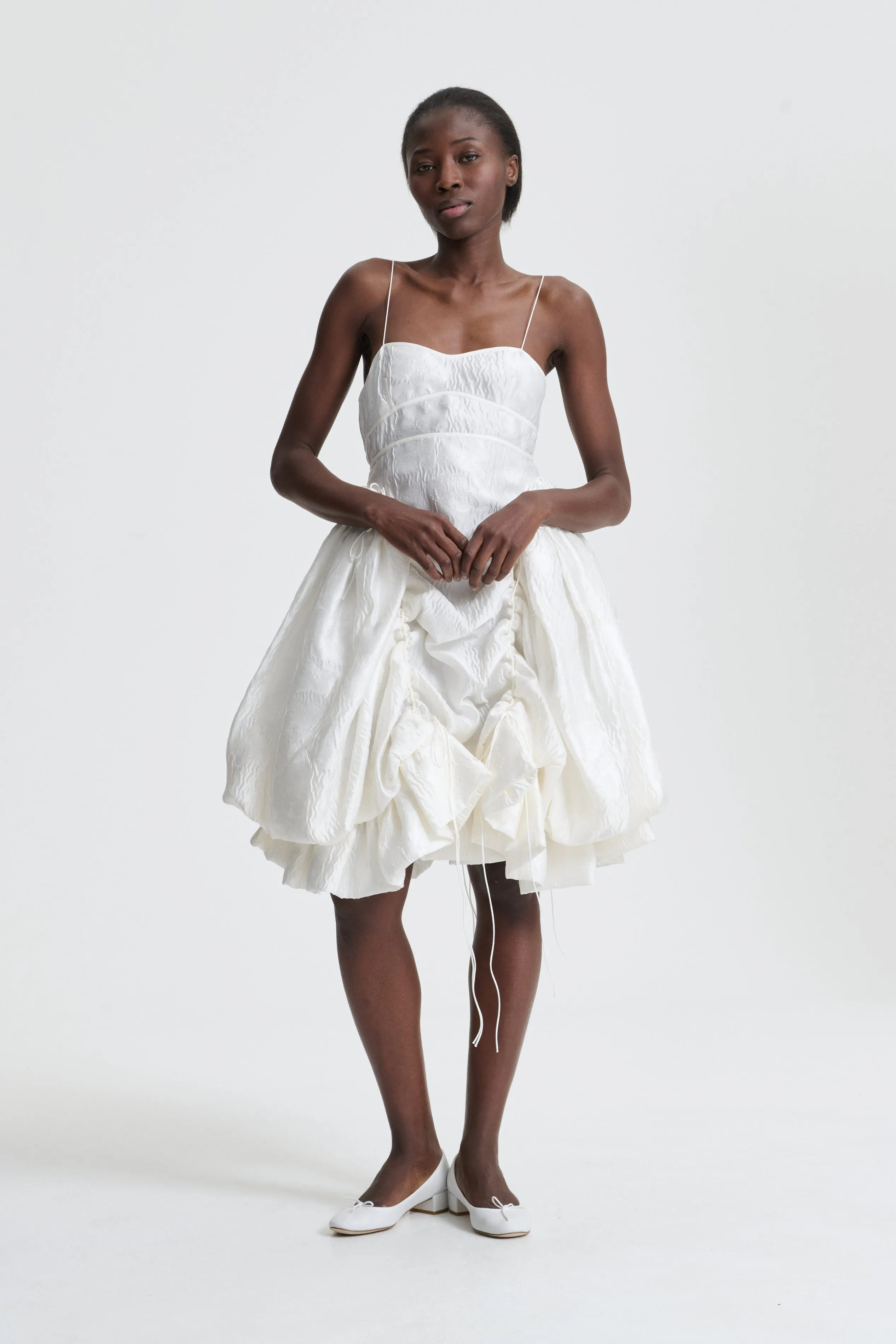 UNITY | DRESS DERWANT MATELASSE WHITE BRIDAL sold by Cecilie Bahnsen product image thumbnail 2