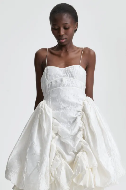 UNITY | DRESS DERWANT MATELASSE WHITE BRIDAL made by Cecilie Bahnsen