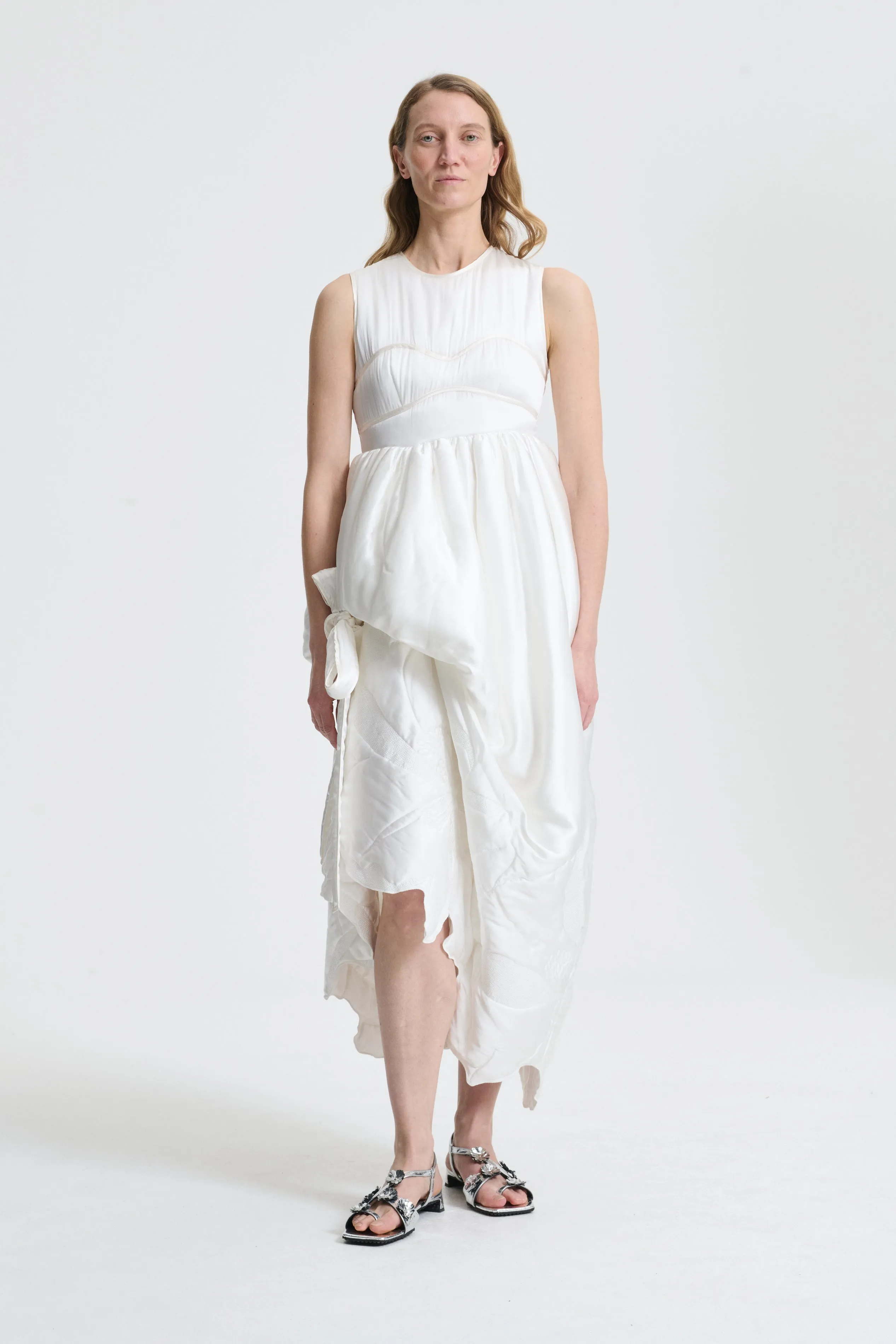 DORTHE | DRESS POPPY QUILTED SILK WHITE BRIDAL sold by Cecilie Bahnsen product image thumbnail 2