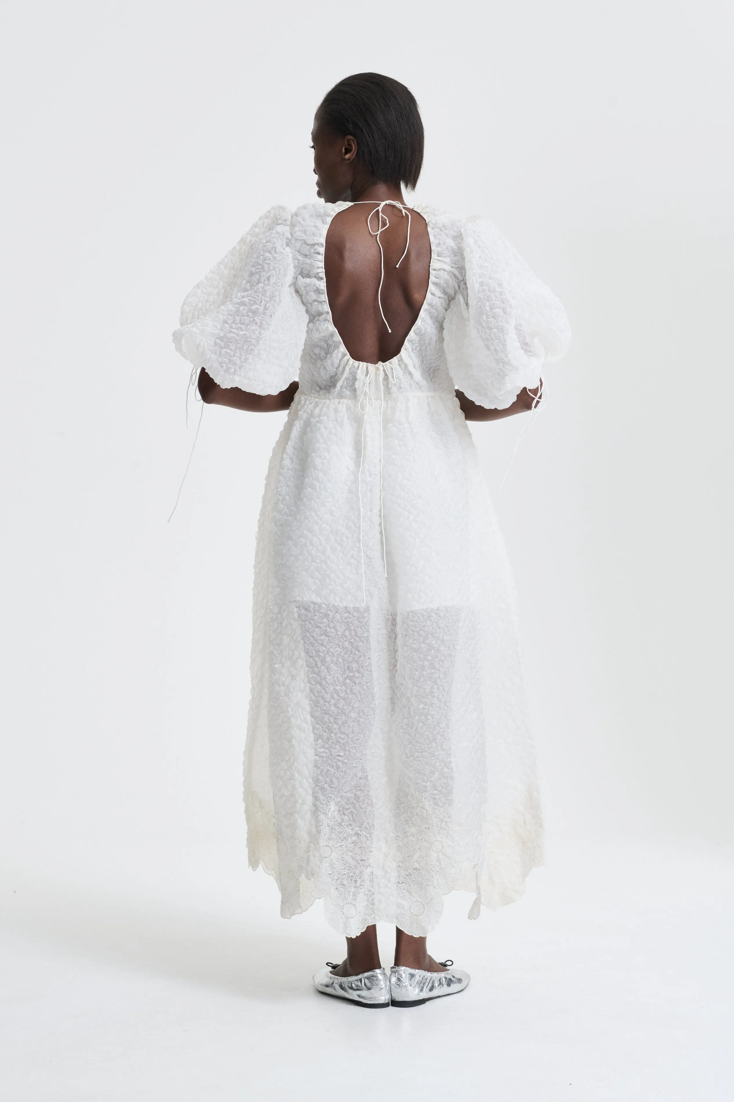 LUCCA | DRESS EMBROIDERED GLACIER MATELASSE BRIDAL sold by Cecilie Bahnsen product image thumbnail 2