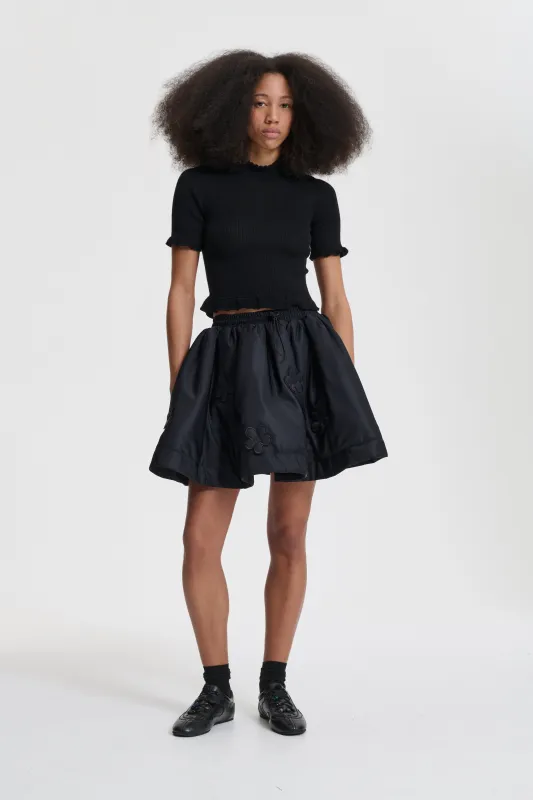 BENTLEY | TOP SEAMLESS MERINO BLACK sold by Cecilie Bahnsen