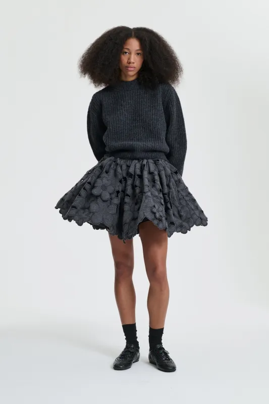 BEGA | PULLOVER FISHERMAN KNIT DARK GREY sold by Cecilie Bahnsen