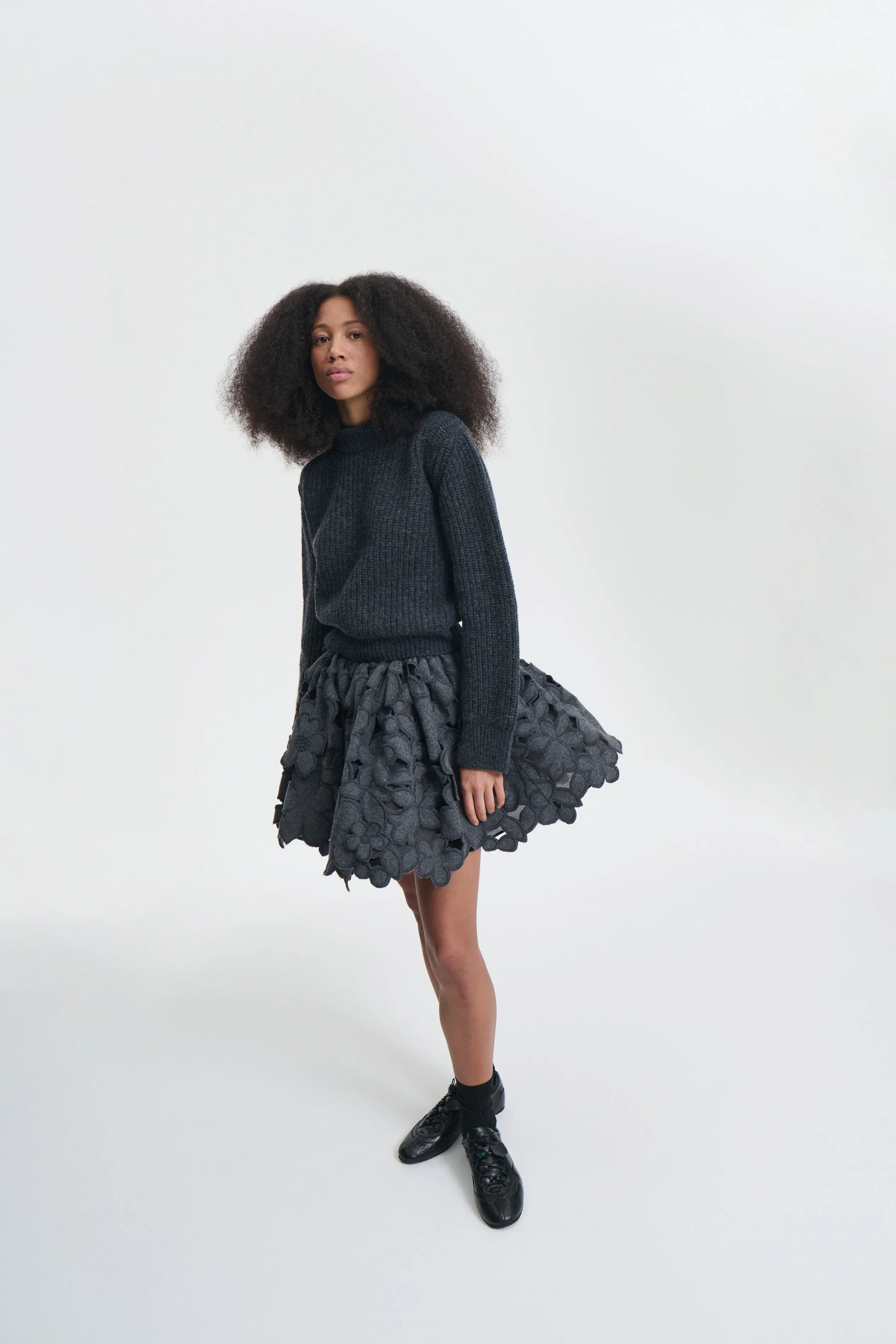 BEGA | PULLOVER FISHERMAN KNIT DARK GREY sold by Cecilie Bahnsen product image thumbnail 4