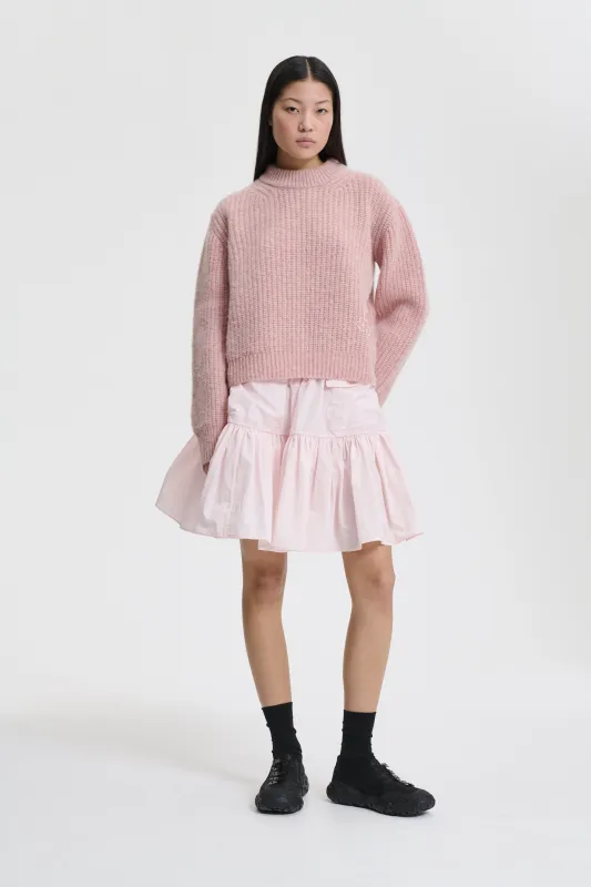 BEGA | PULLOVER FISHERMAN KNIT SOFT PINK made by AW25