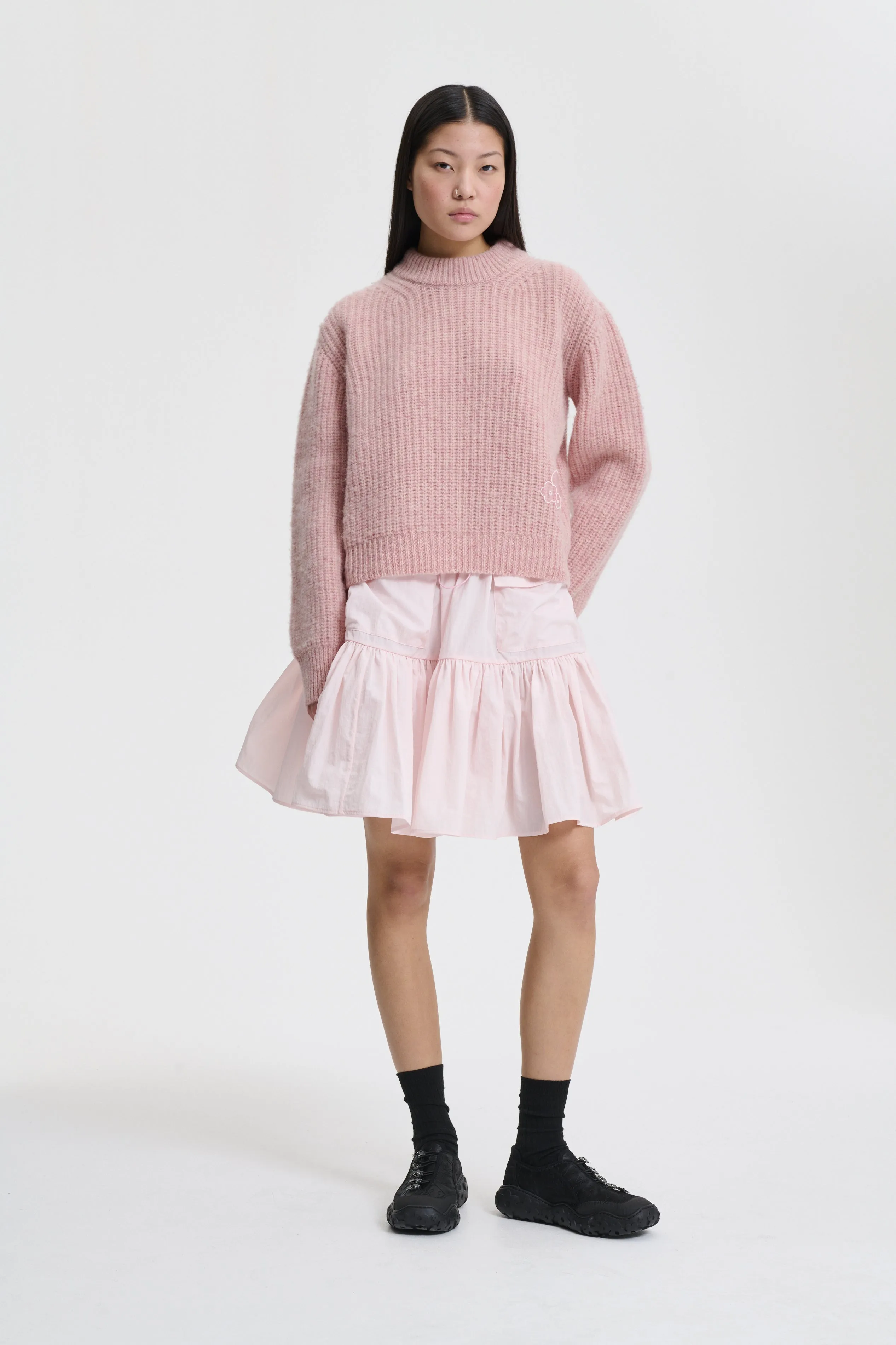 BEGA | PULLOVER FISHERMAN KNIT SOFT PINK sold by Cecilie Bahnsen