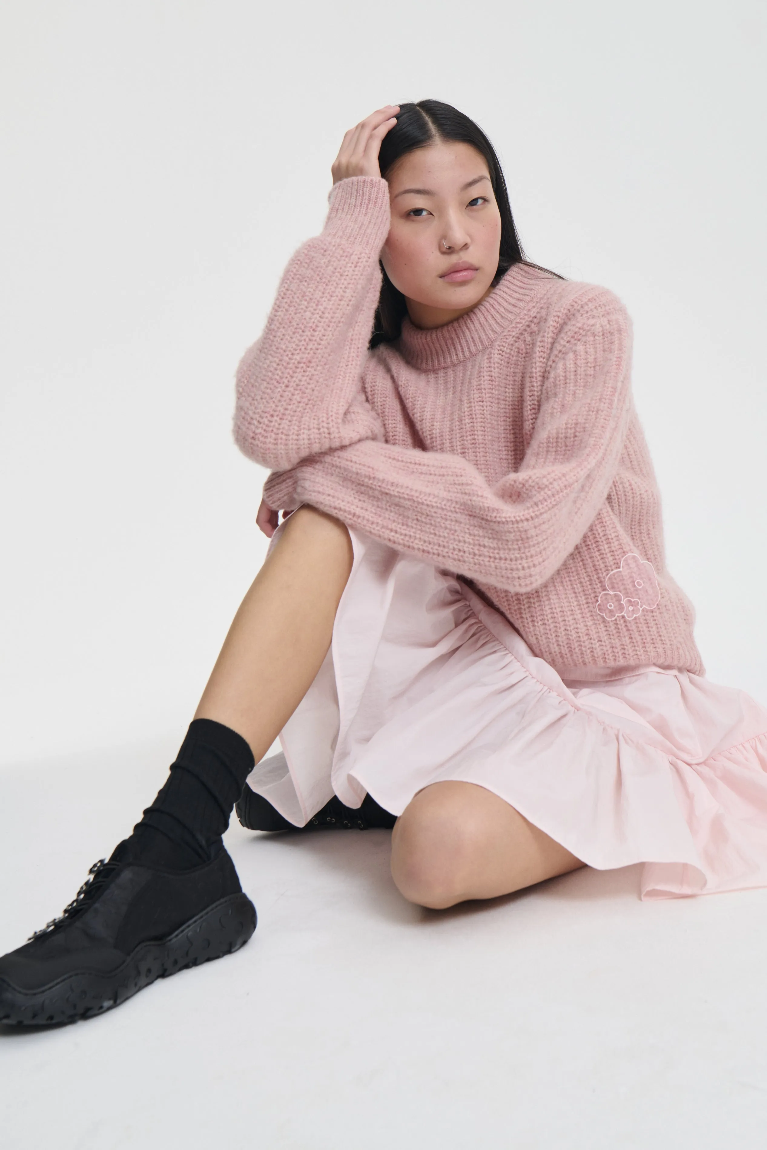 BEGA | PULLOVER FISHERMAN KNIT SOFT PINK sold by Cecilie Bahnsen product image thumbnail 5