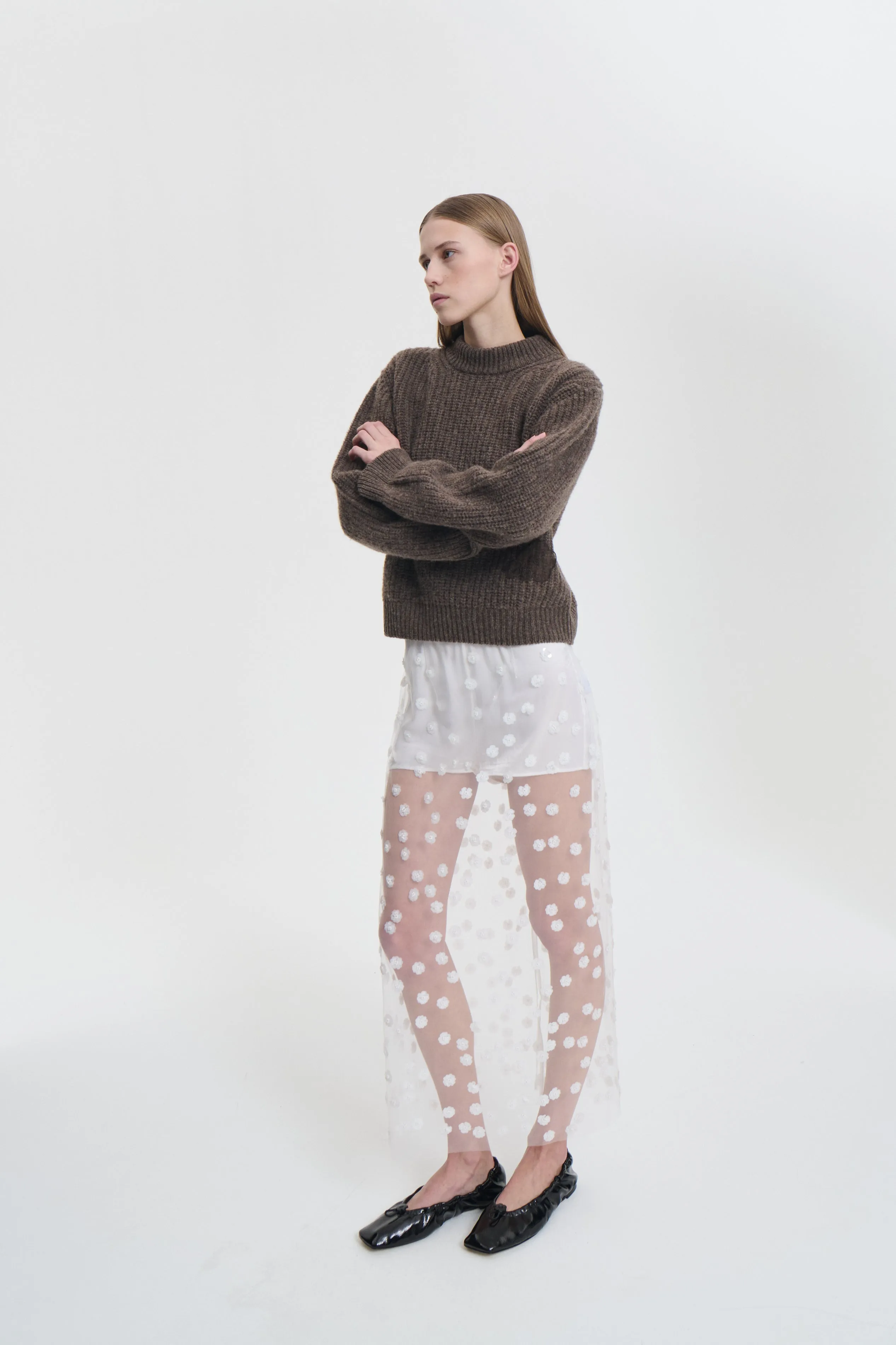 BEGA | PULLOVER FISHERMAN KNIT BROWN sold by Cecilie Bahnsen product image thumbnail 3