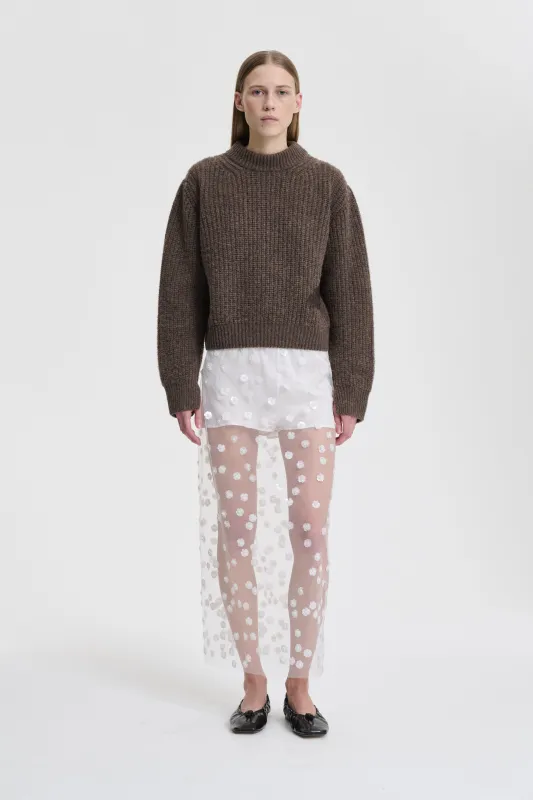 BEGA | PULLOVER FISHERMAN KNIT BROWN made by Cecilie Bahnsen