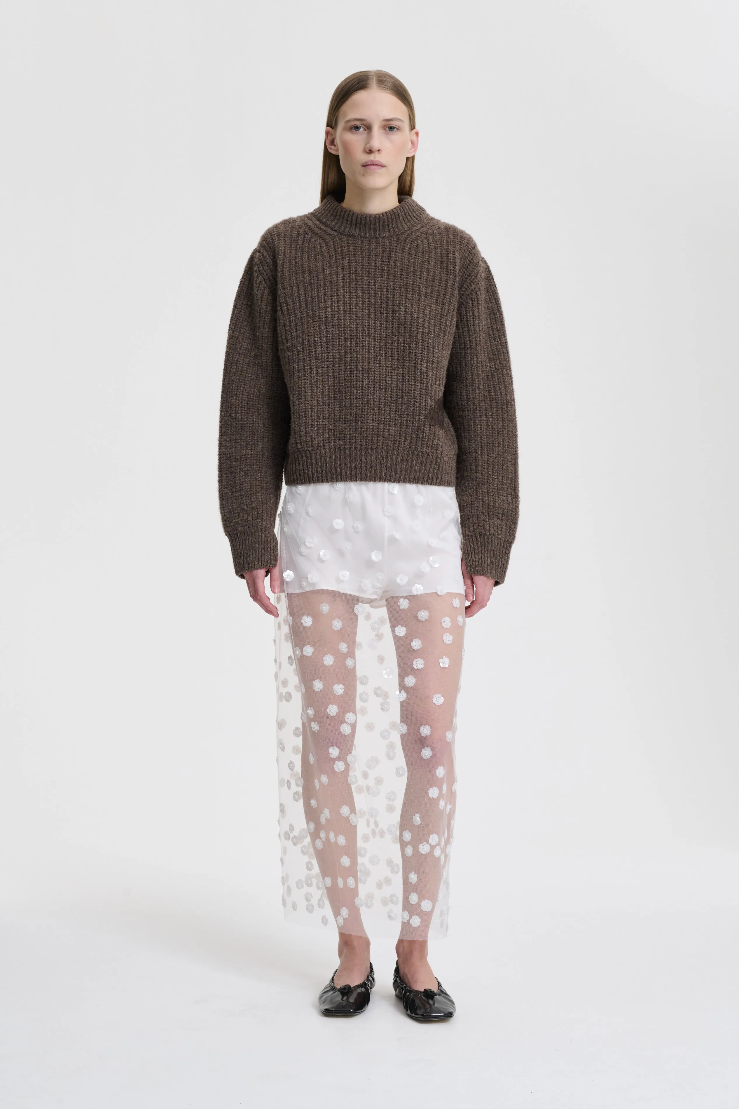 BEGA | PULLOVER FISHERMAN KNIT BROWN sold by Cecilie Bahnsen