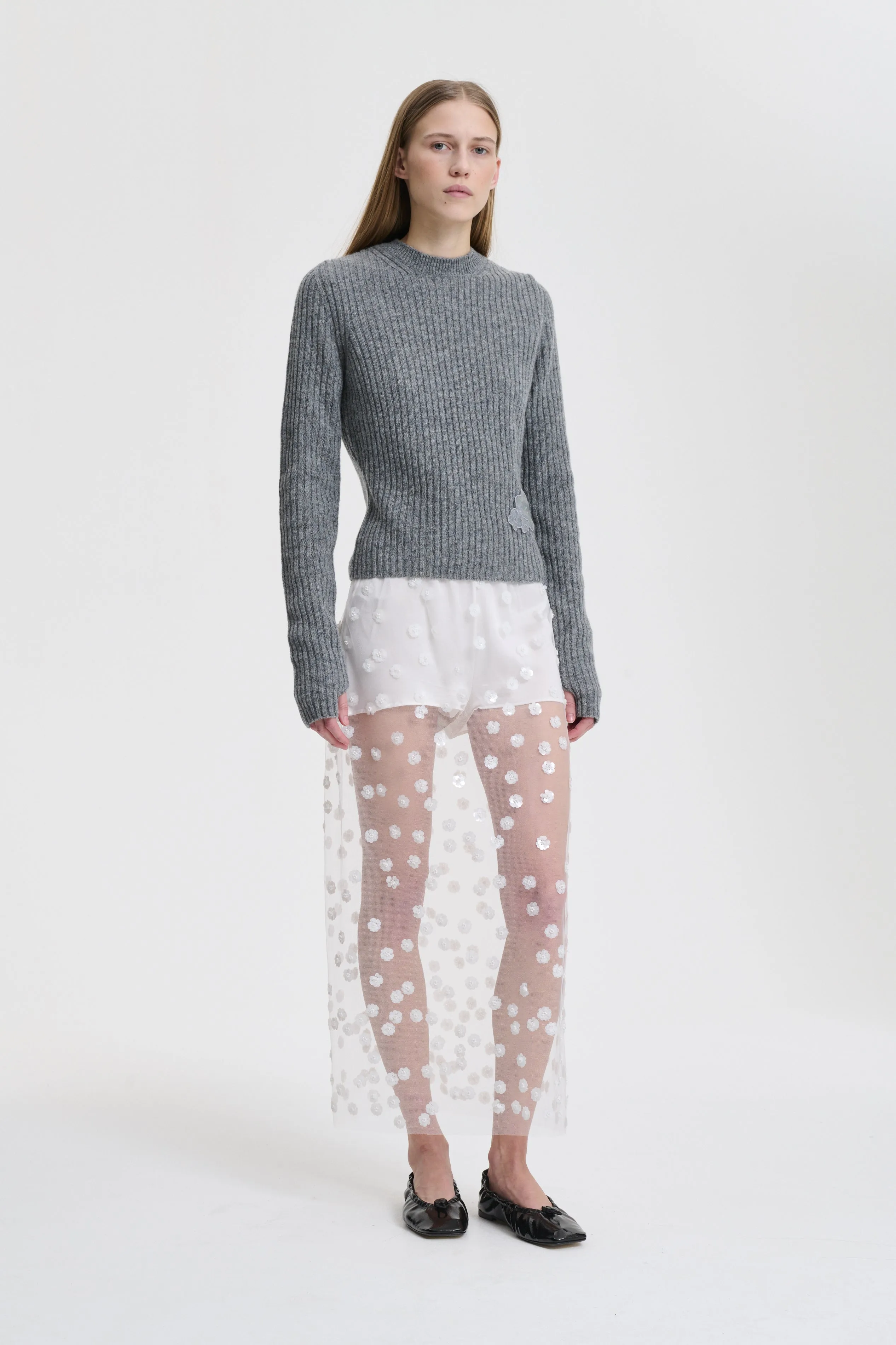 BLAS | PULLOVER NORDIC RIB DARK GREY sold by Cecilie Bahnsen