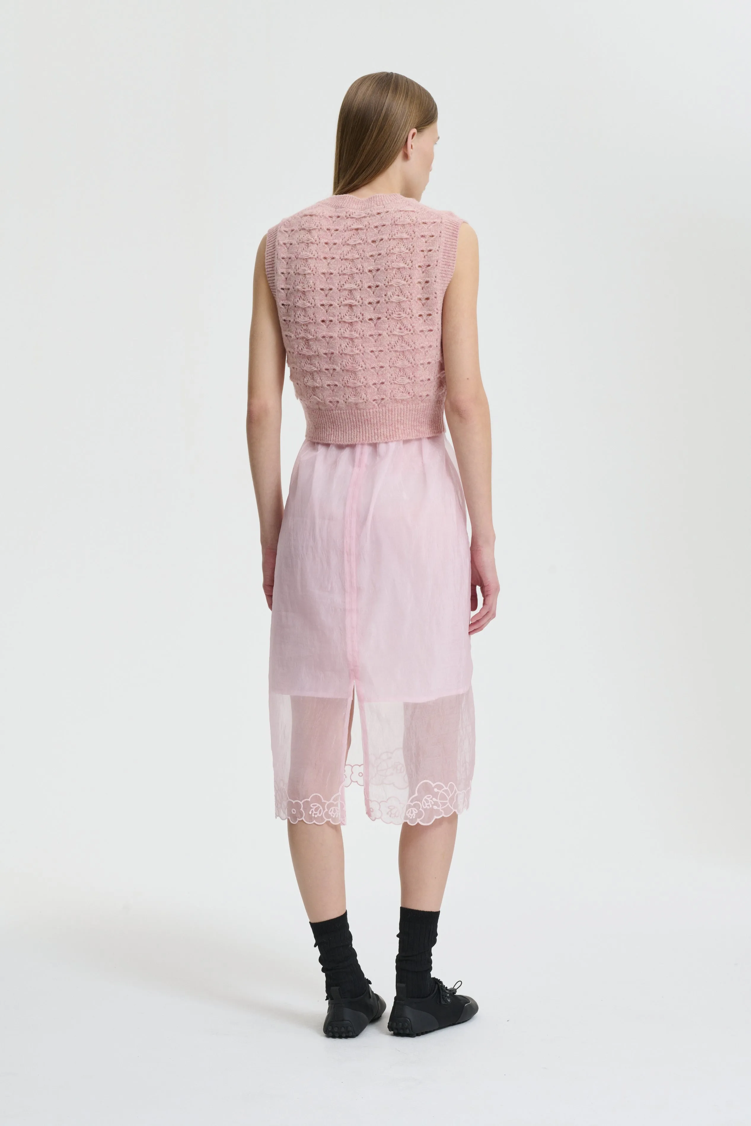 BRISA | VEST HERITAGE LACE KNIT SOFT PINK sold by Cecilie Bahnsen product image thumbnail 2