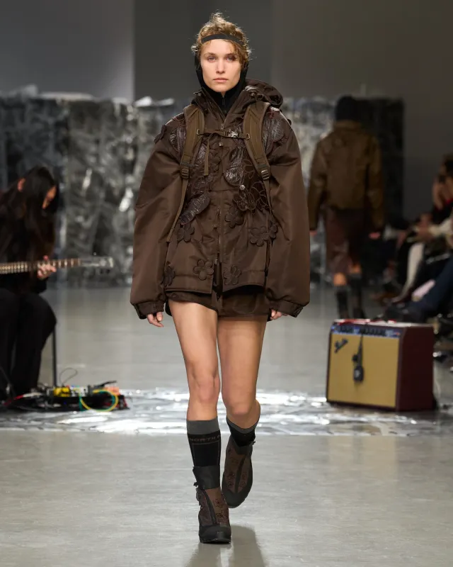 BECKY | JACKET NYLON BROWN sold by Cecilie Bahnsen