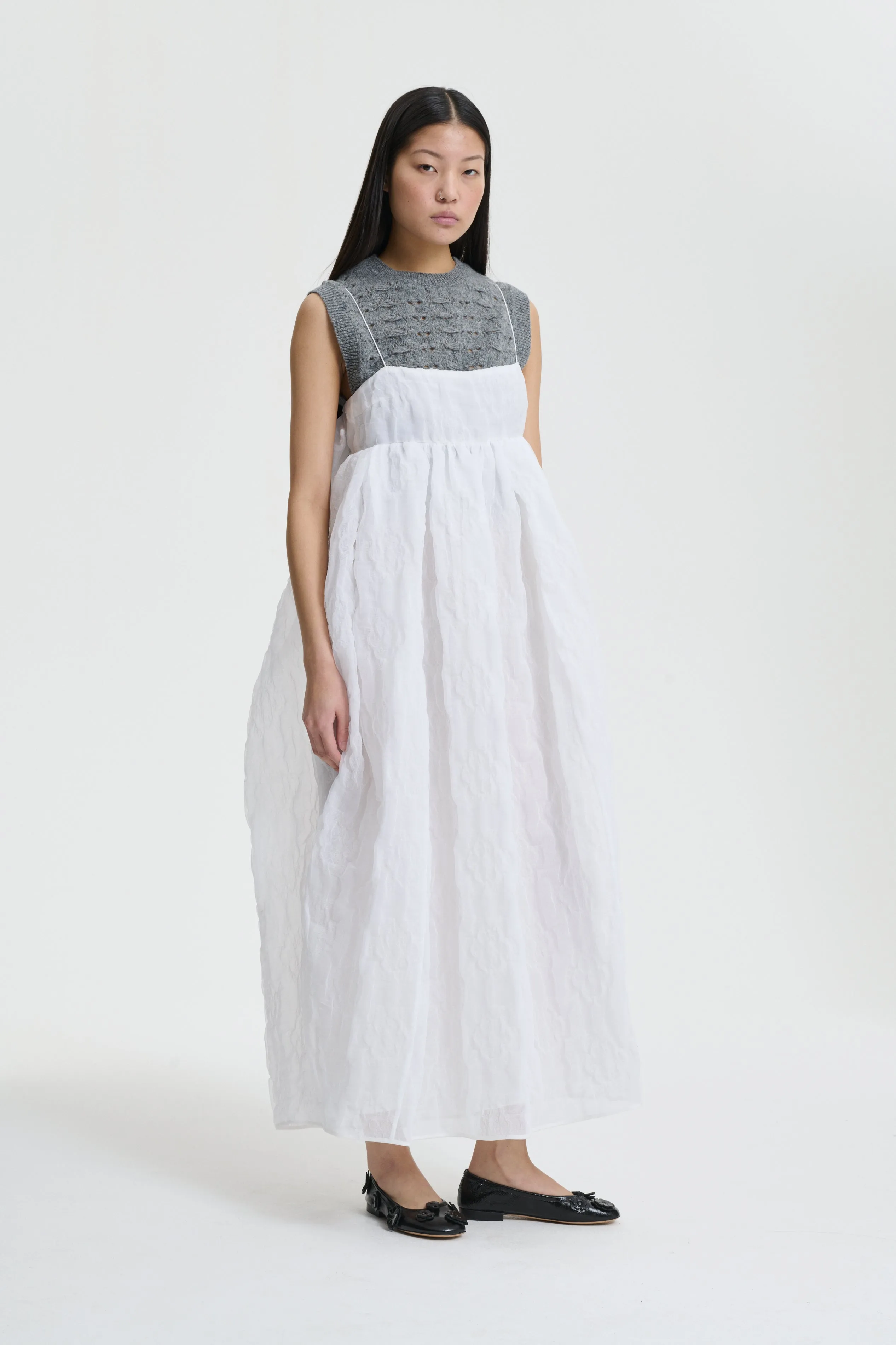 VILMA | DRESS AVENS MATELASSÉ WHITE sold by Cecilie Bahnsen product image thumbnail 5