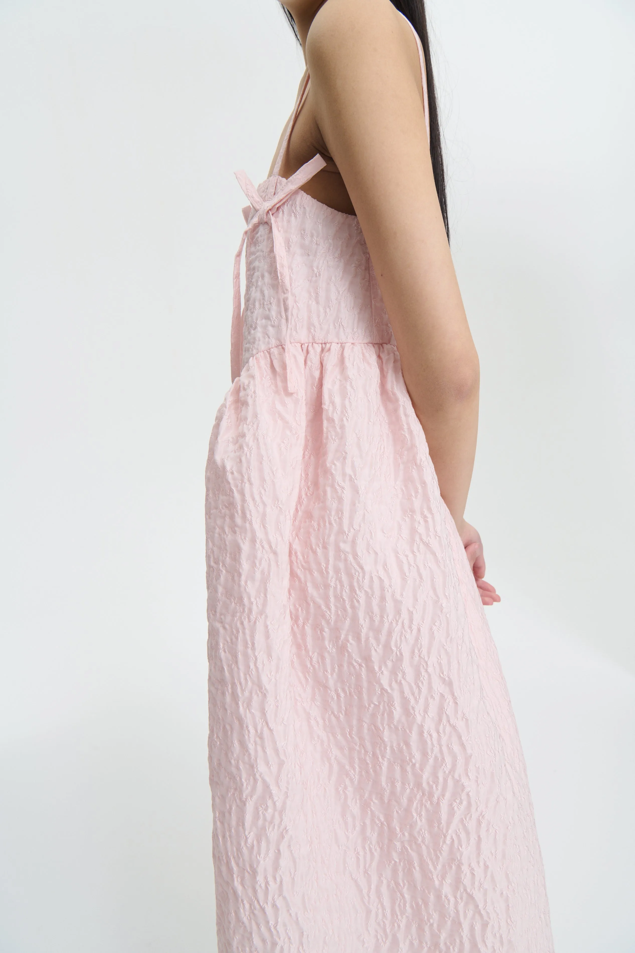 AMBRA | DRESS LOBELIA MATELASSÉ BLUSH PINK sold by Cecilie Bahnsen product image thumbnail 4