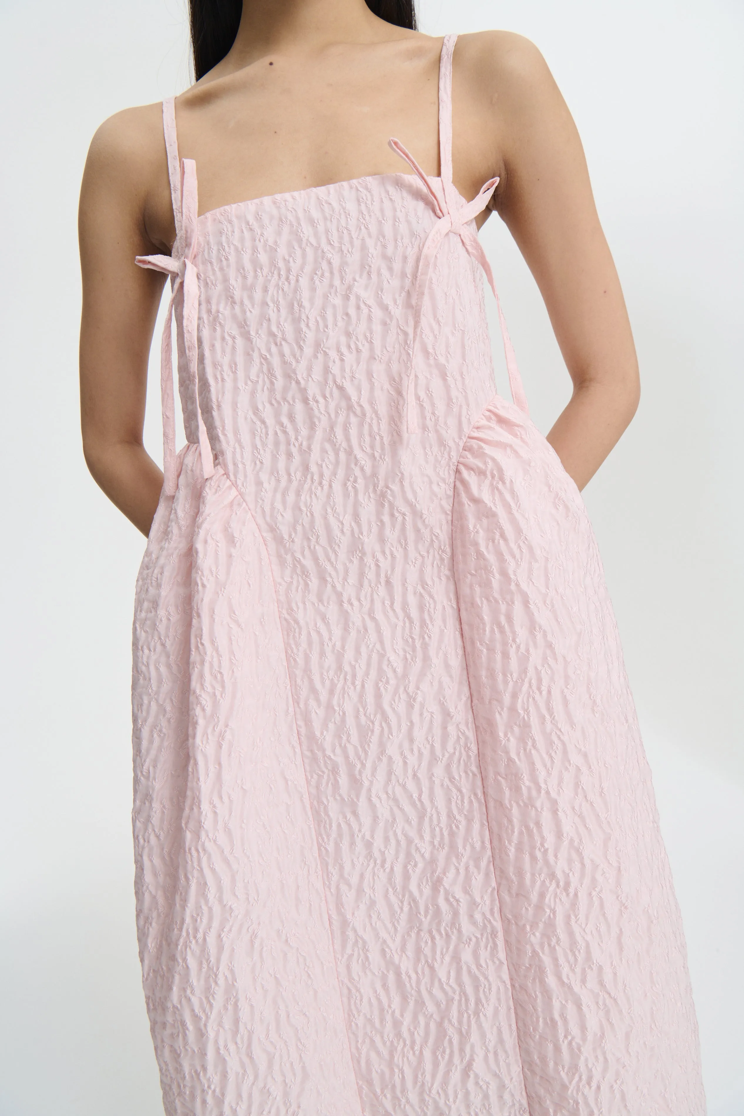AMBRA | DRESS LOBELIA MATELASSÉ BLUSH PINK sold by Cecilie Bahnsen product image thumbnail 2