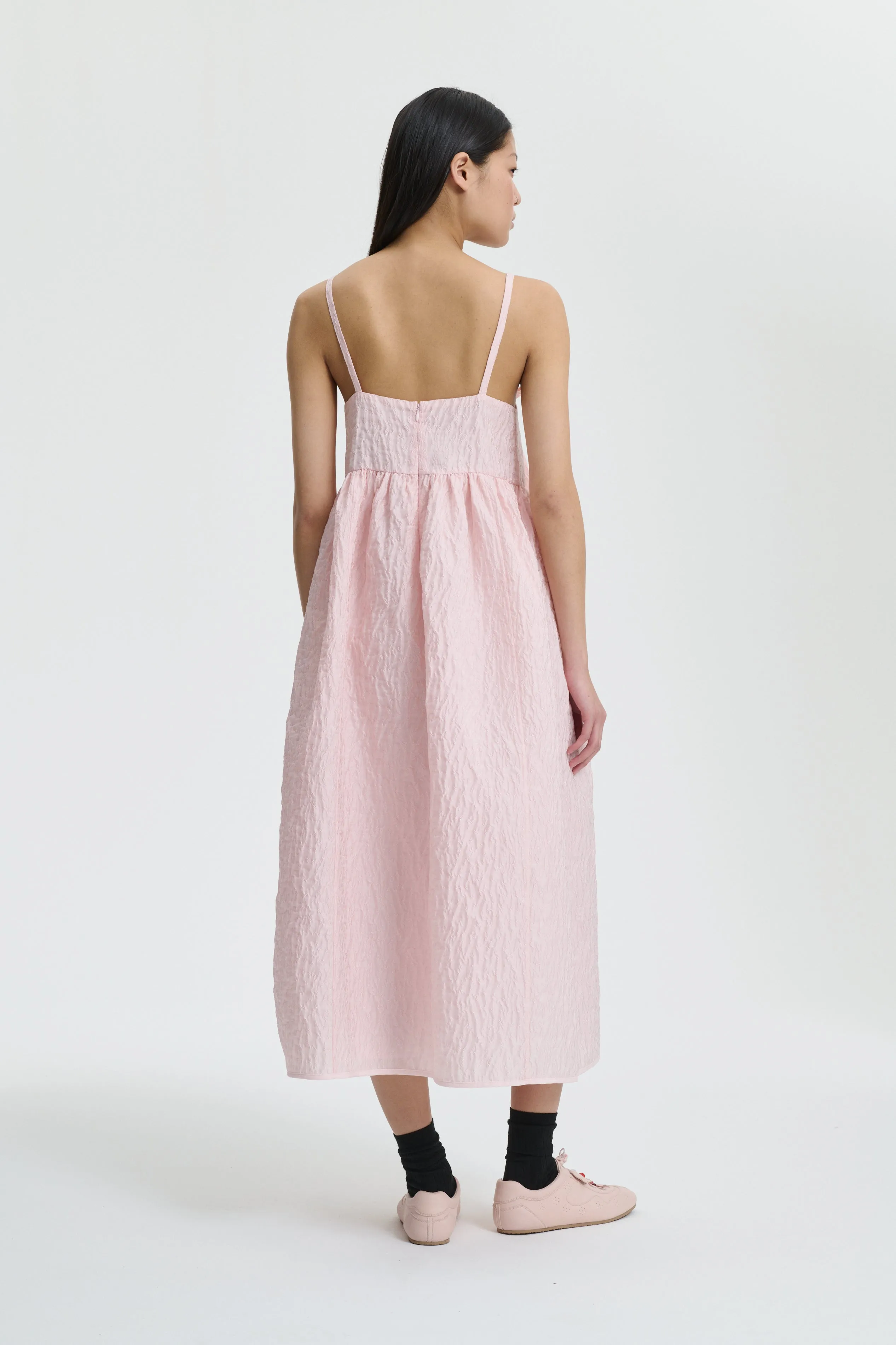 AMBRA | DRESS LOBELIA MATELASSÉ BLUSH PINK sold by Cecilie Bahnsen product image thumbnail 3