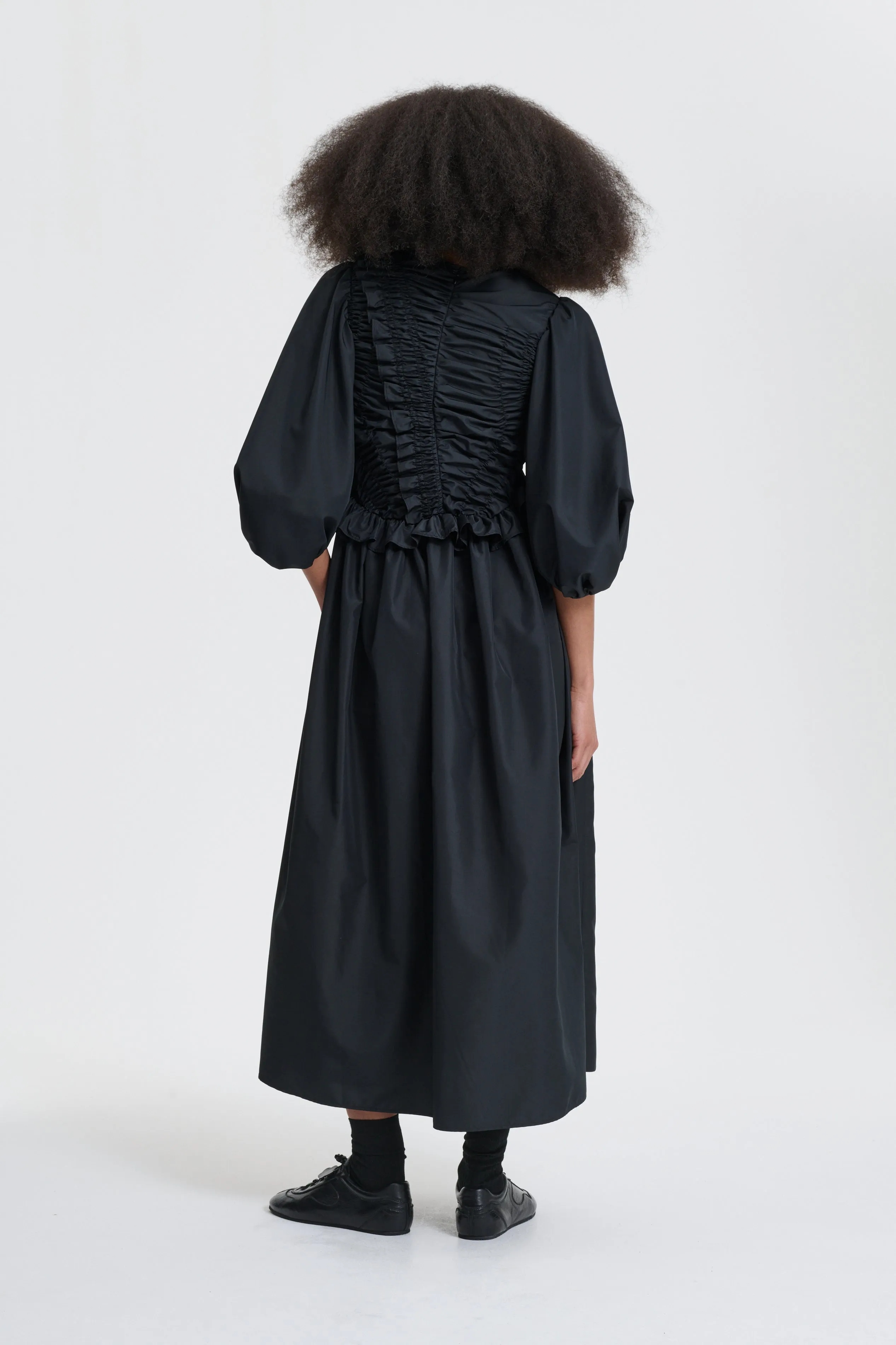 BOLIA | DRESS RECYCLED FAILLE BLACK sold by Cecilie Bahnsen product image thumbnail 2