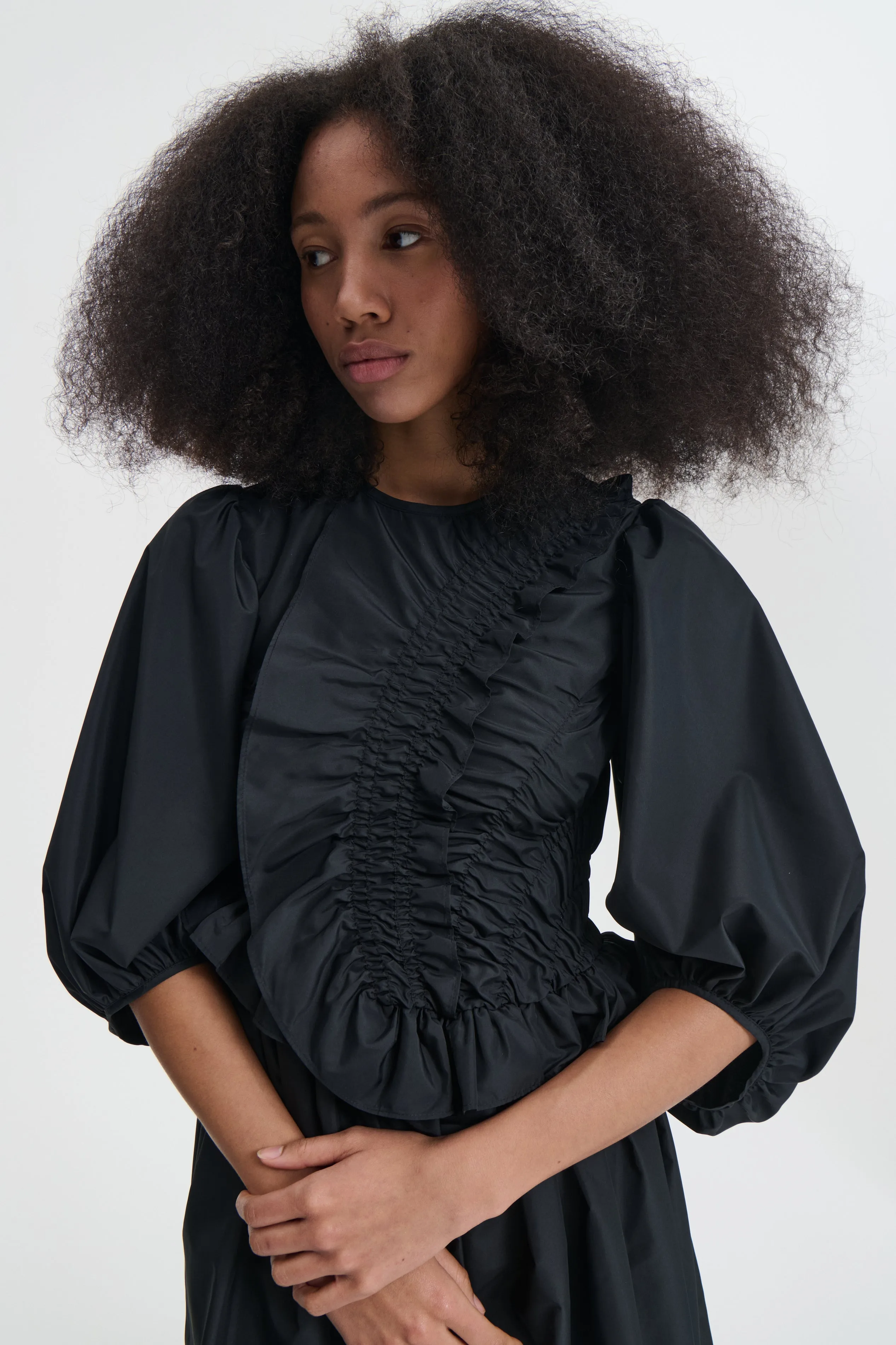 BOLIA | DRESS RECYCLED FAILLE BLACK sold by Cecilie Bahnsen product image thumbnail 4