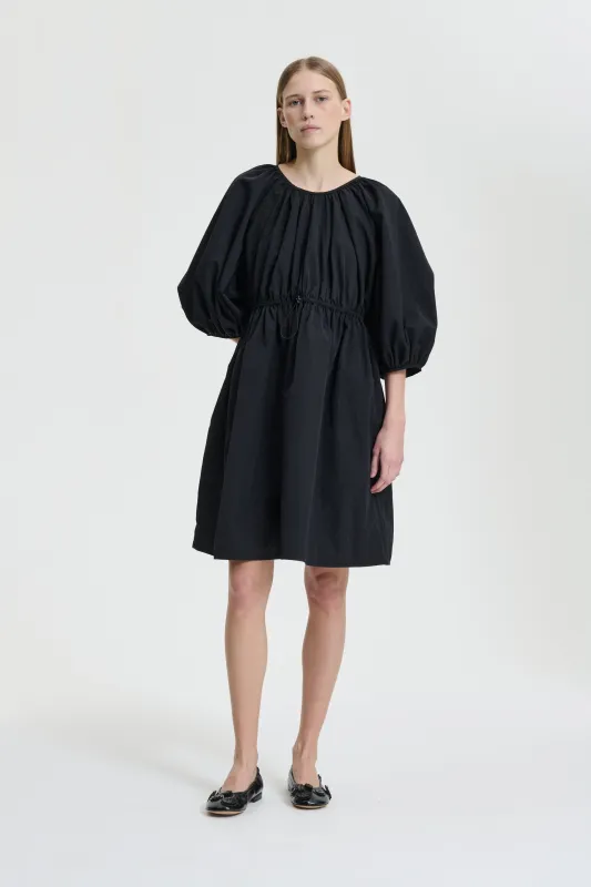 BIRGITTE | DRESS RECYCLED TAFFETA BLACK made by AW25