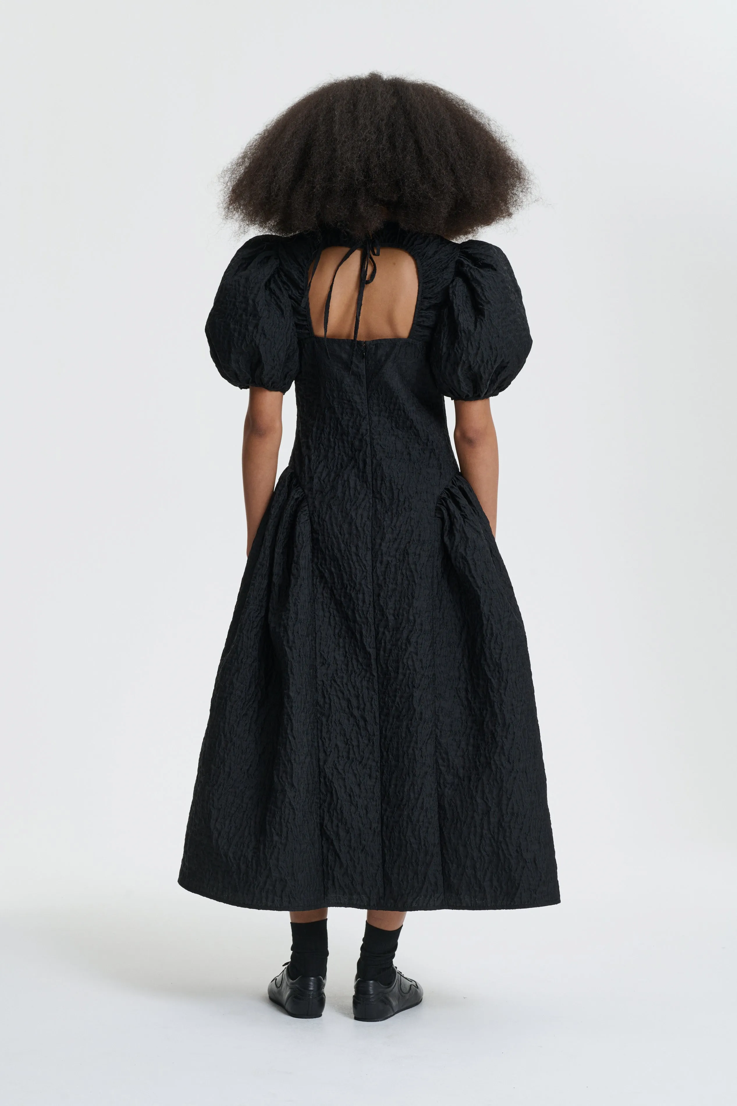 BALI | DRESS LOBELIA MATELASSÉ BLACK sold by Cecilie Bahnsen product image thumbnail 4