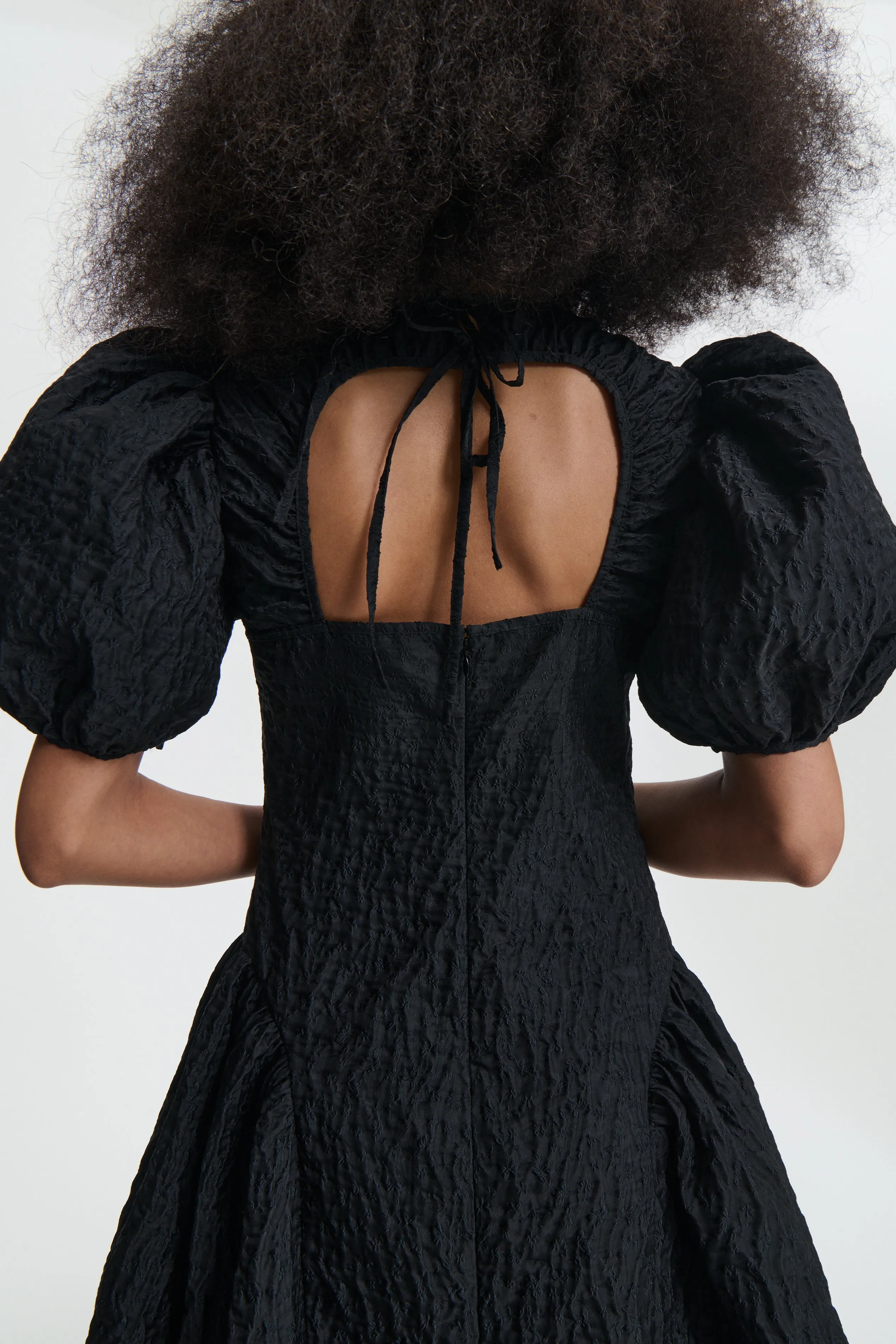 BALI | DRESS LOBELIA MATELASSÉ BLACK sold by Cecilie Bahnsen product image thumbnail 3