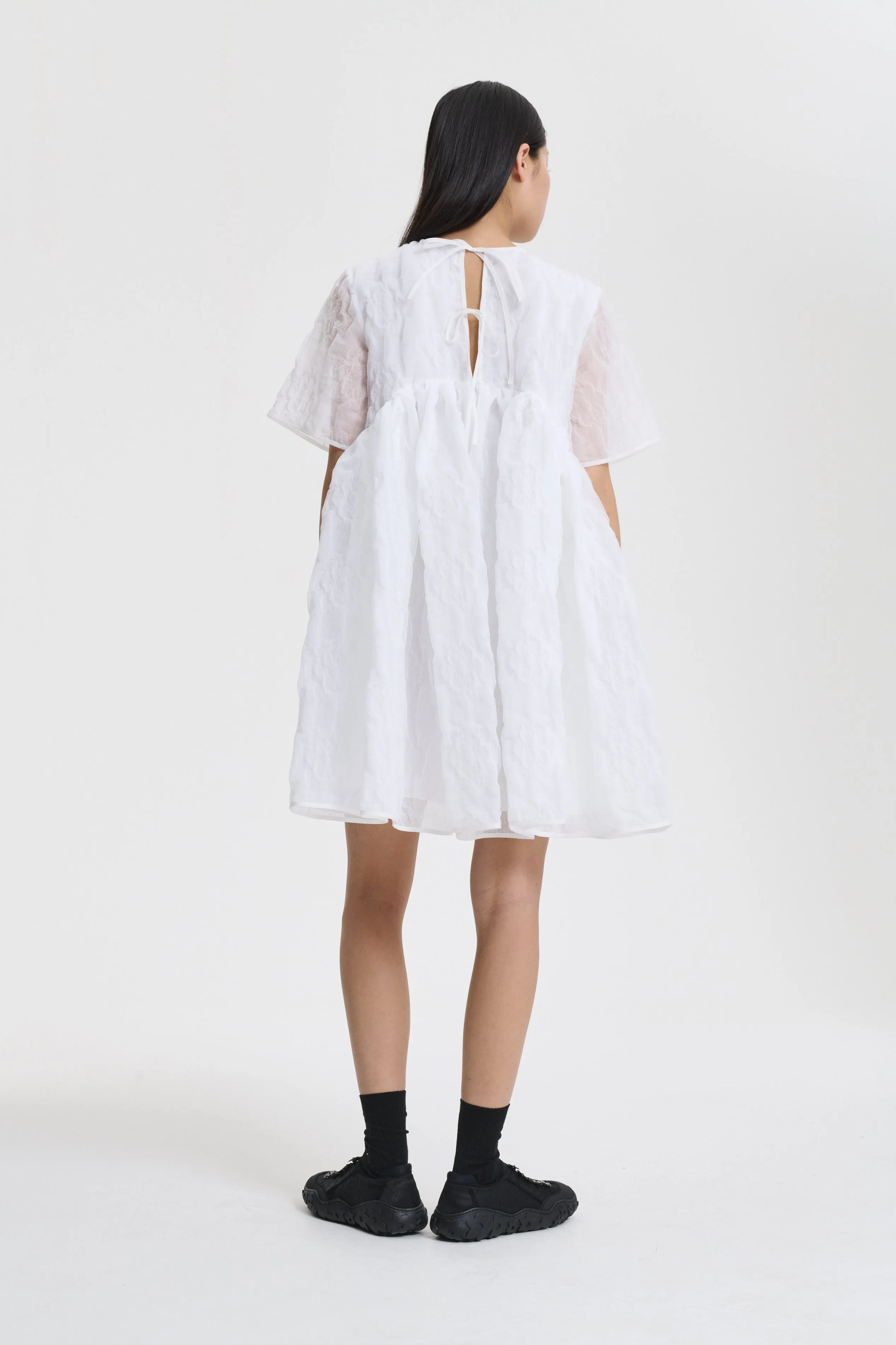 BRITNEY | DRESS AVENS MATELASSÉ WHITE sold by Cecilie Bahnsen product image thumbnail 3