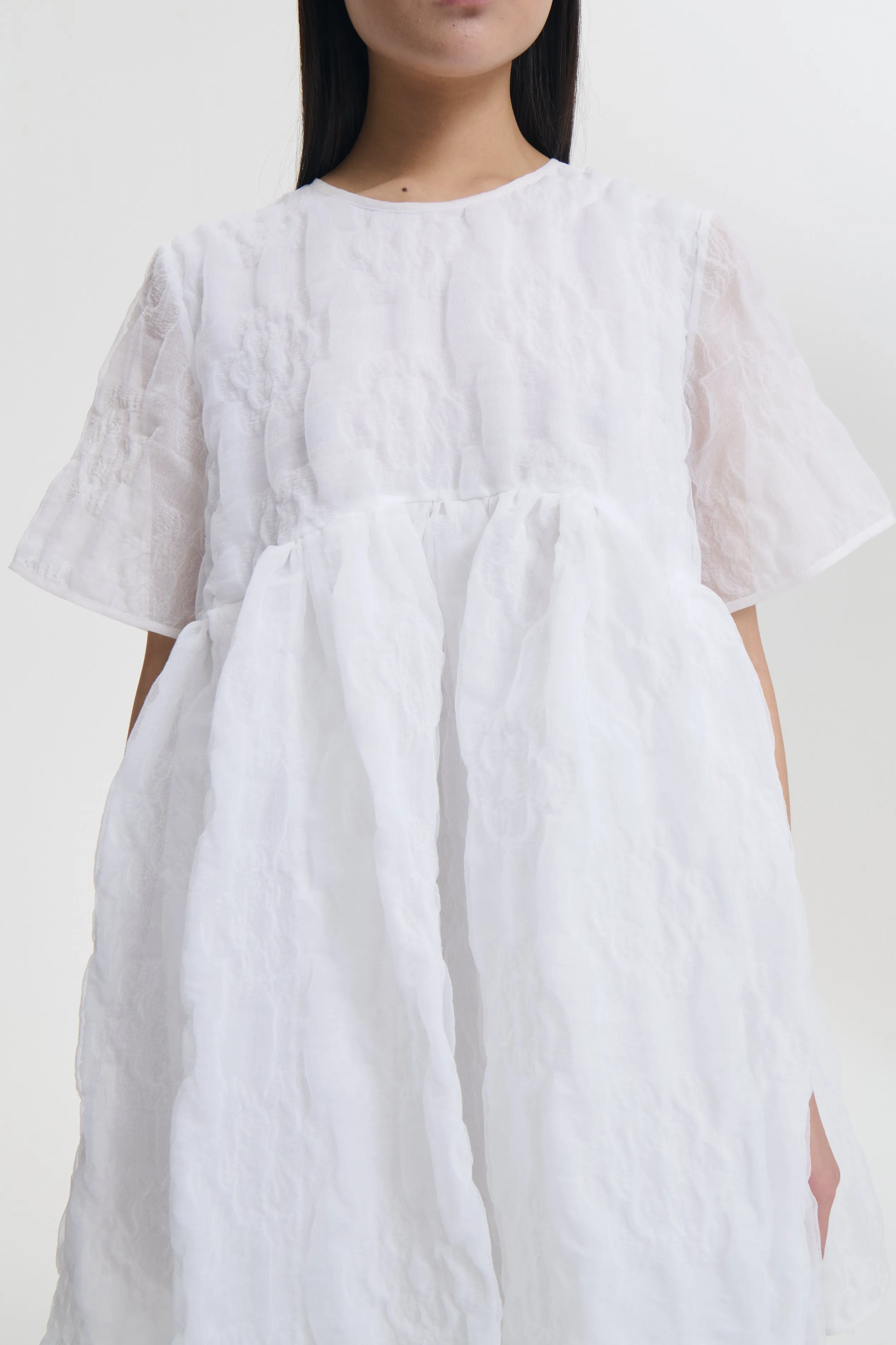 BRITNEY | DRESS AVENS MATELASSÉ WHITE sold by Cecilie Bahnsen product image thumbnail 2