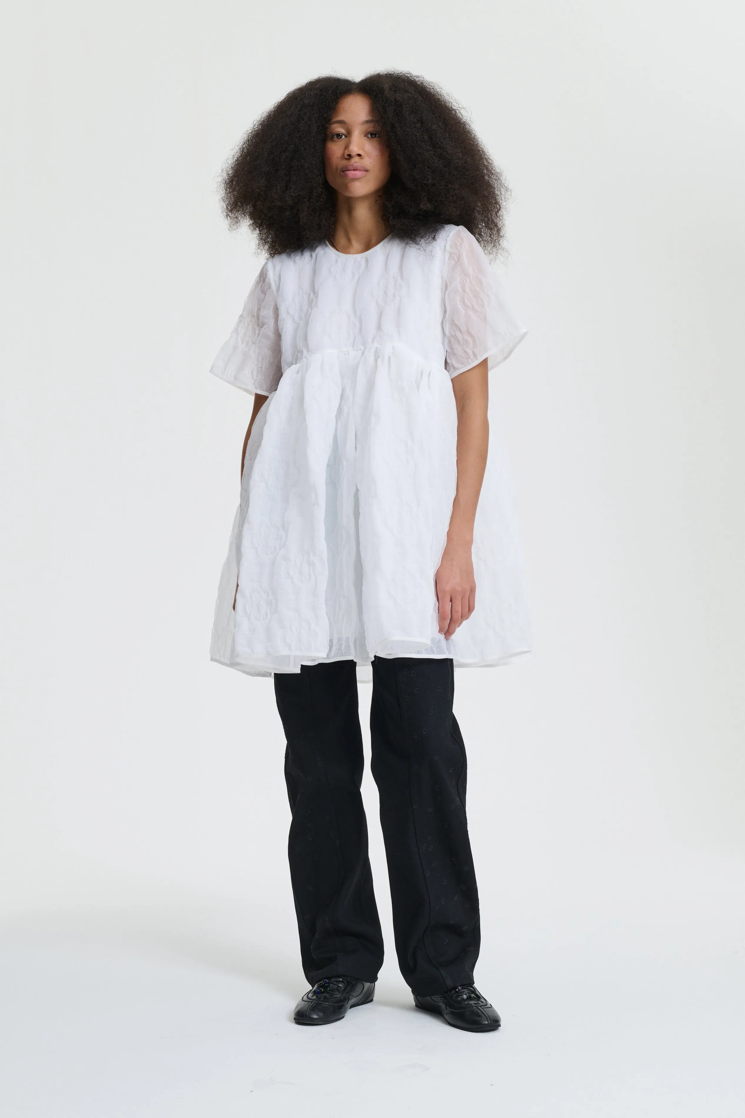 BRITNEY | DRESS AVENS MATELASSÉ WHITE sold by Cecilie Bahnsen product image thumbnail 5