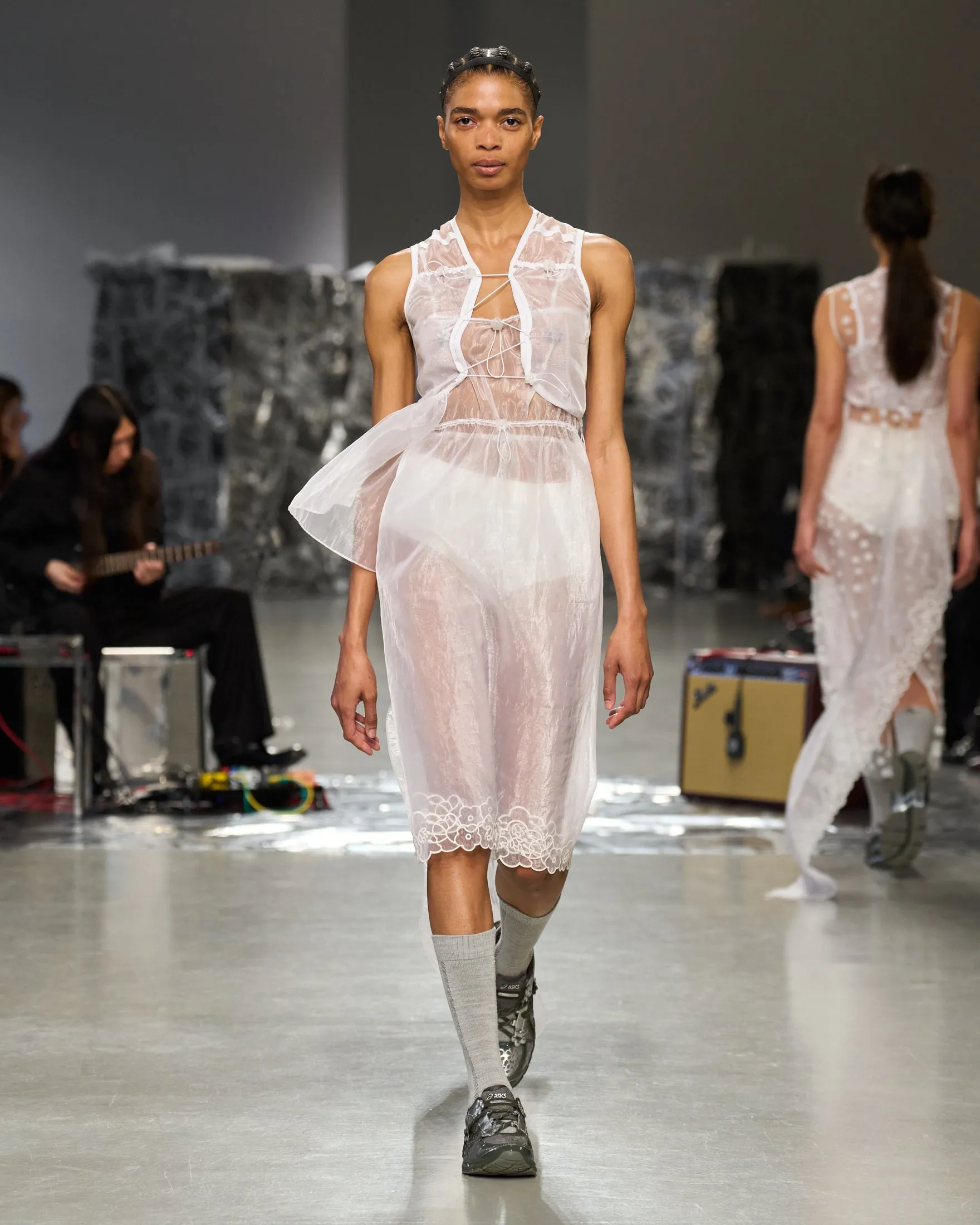 BARR | DRESS LIQUID MYRTIA WHITE sold by Cecilie Bahnsen