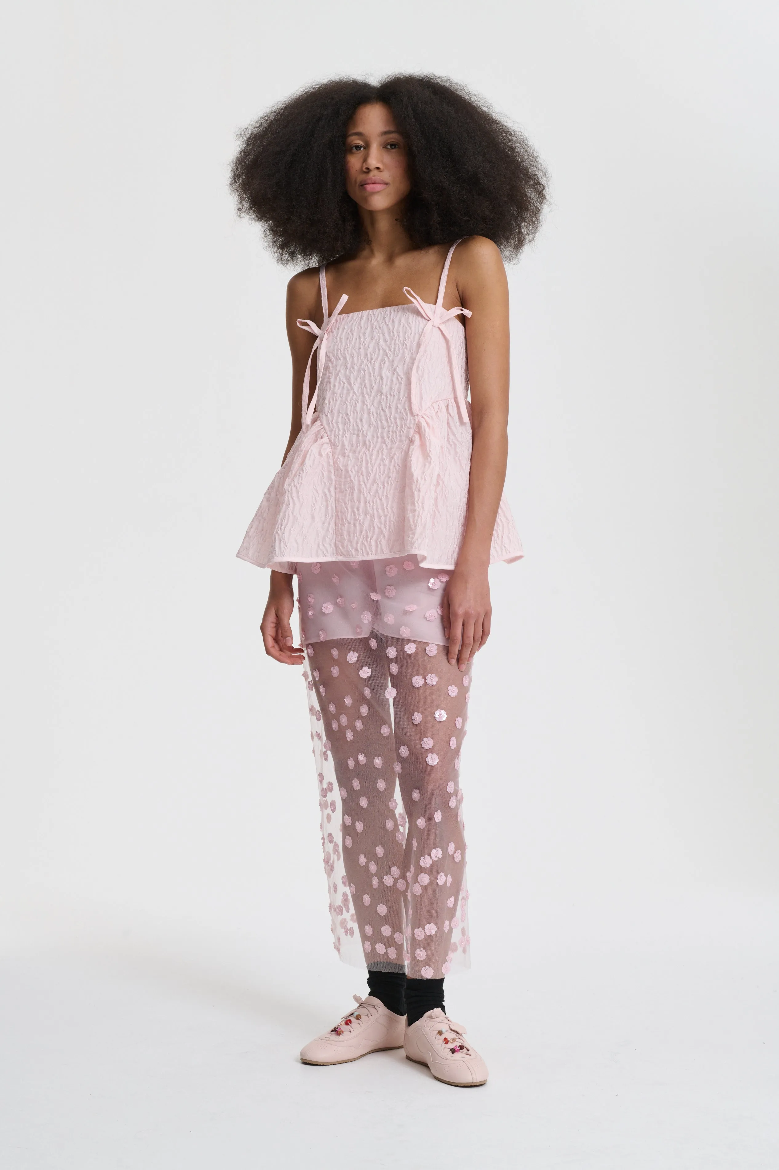 AKIRA | TOP LOBELIA MATELASSÉ BLUSH PINK sold by Cecilie Bahnsen product image thumbnail 4