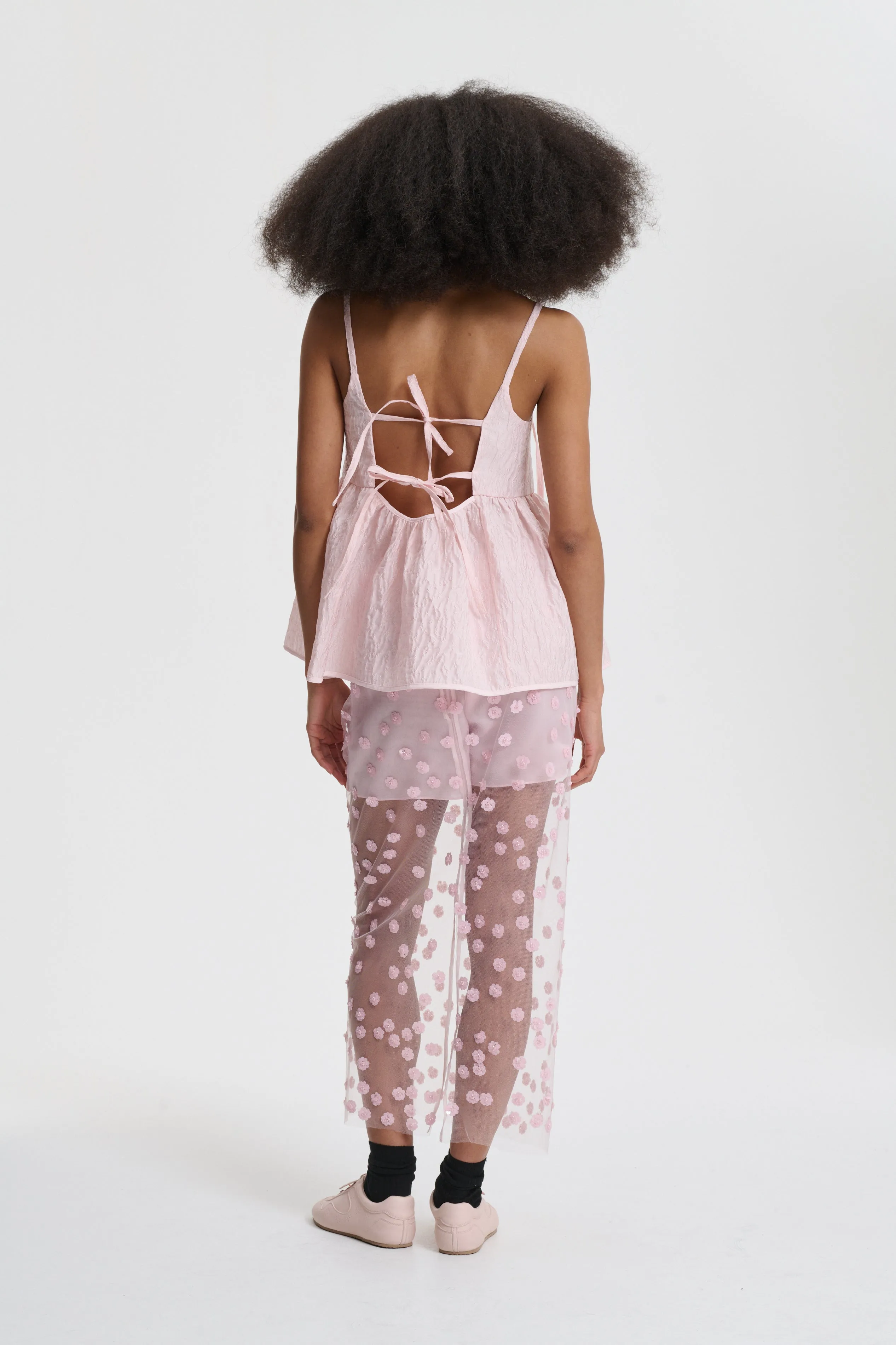 AKIRA | TOP LOBELIA MATELASSÉ BLUSH PINK sold by Cecilie Bahnsen product image thumbnail 3