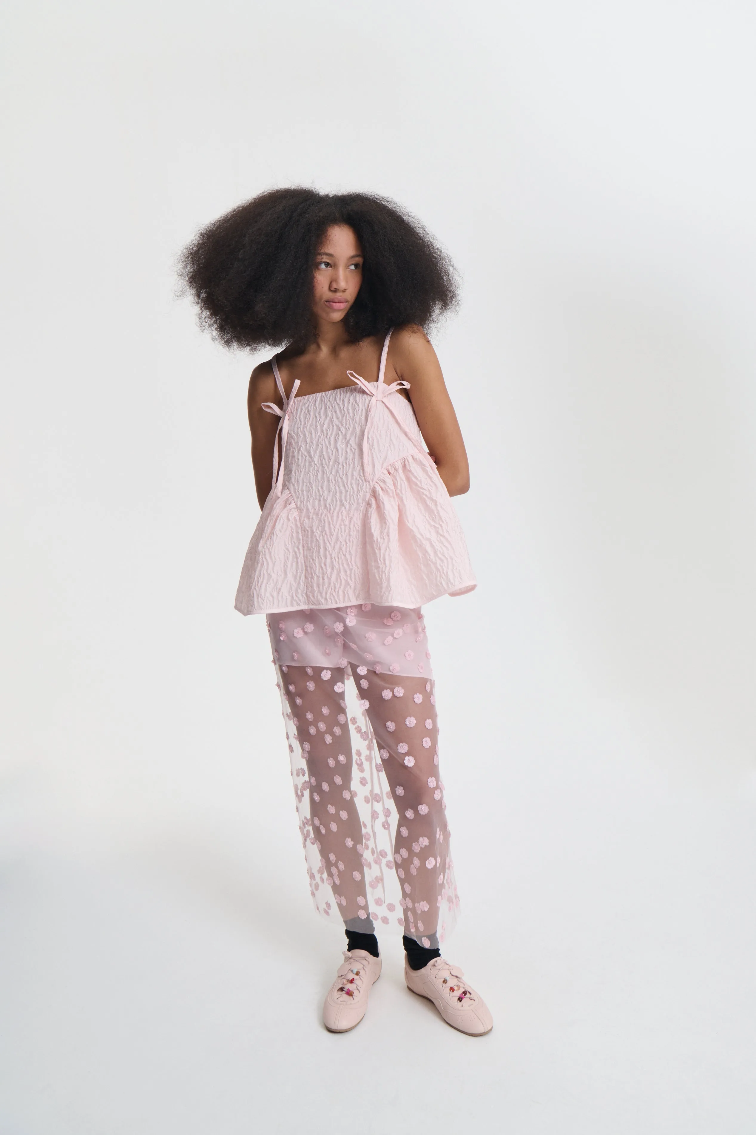 AKIRA | TOP LOBELIA MATELASSÉ BLUSH PINK sold by Cecilie Bahnsen product image thumbnail 2