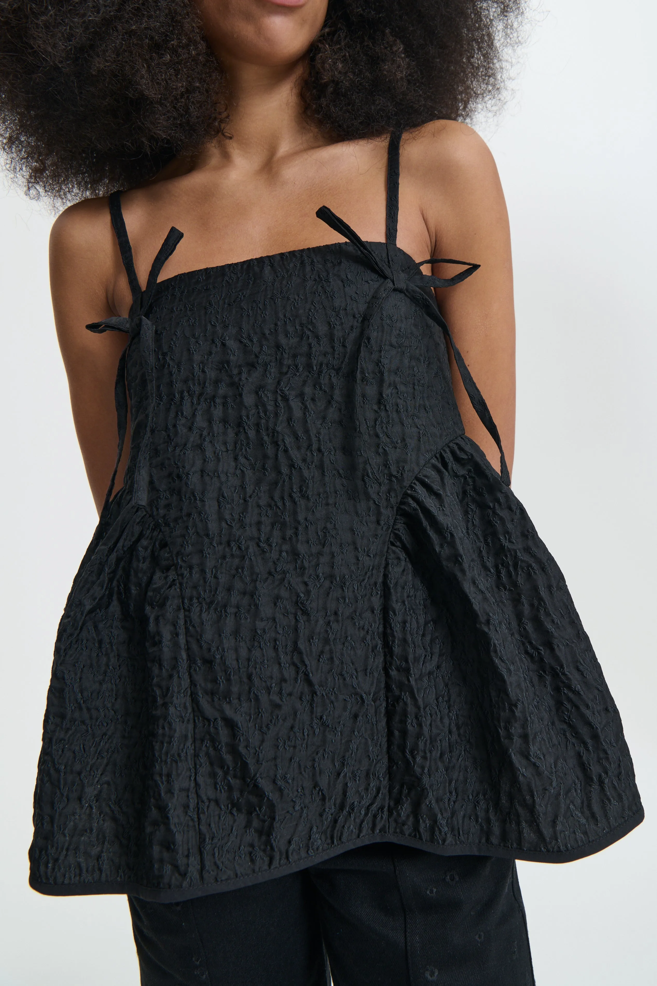 AKIRA | TOP LOBELIA MATELASSÉ BLACK sold by Cecilie Bahnsen product image thumbnail 2