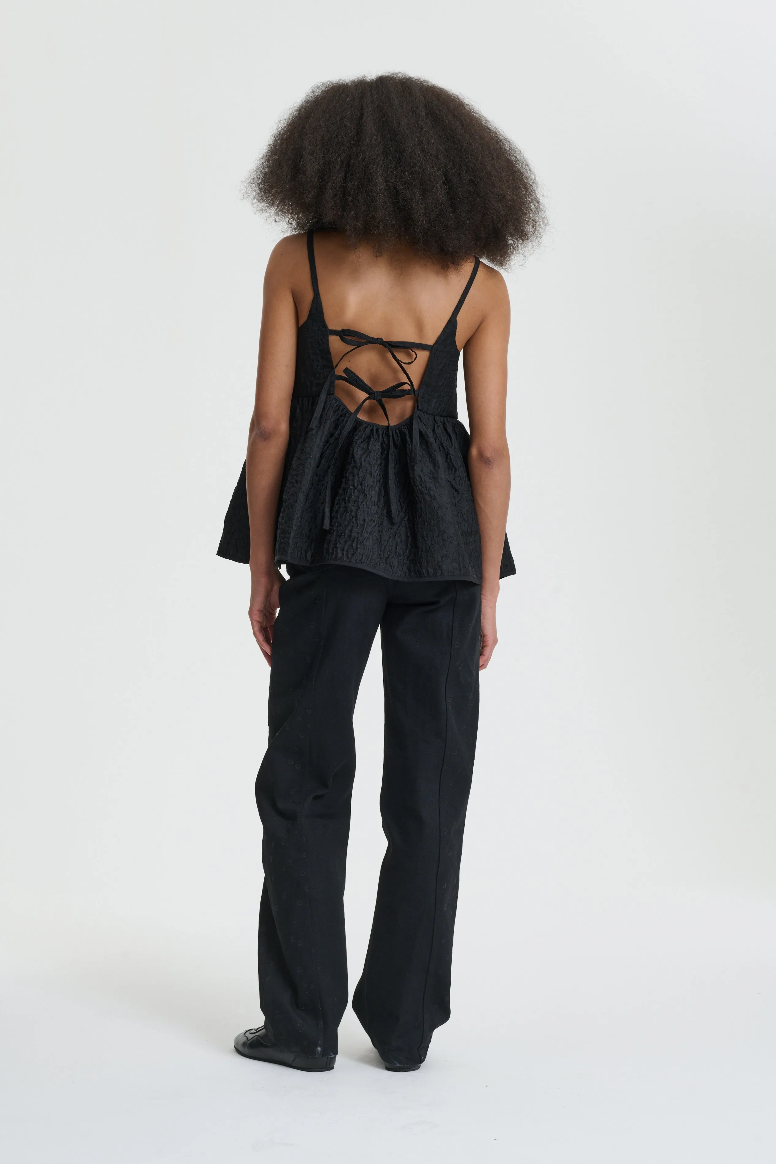 AKIRA | TOP LOBELIA MATELASSÉ BLACK sold by Cecilie Bahnsen product image thumbnail 3