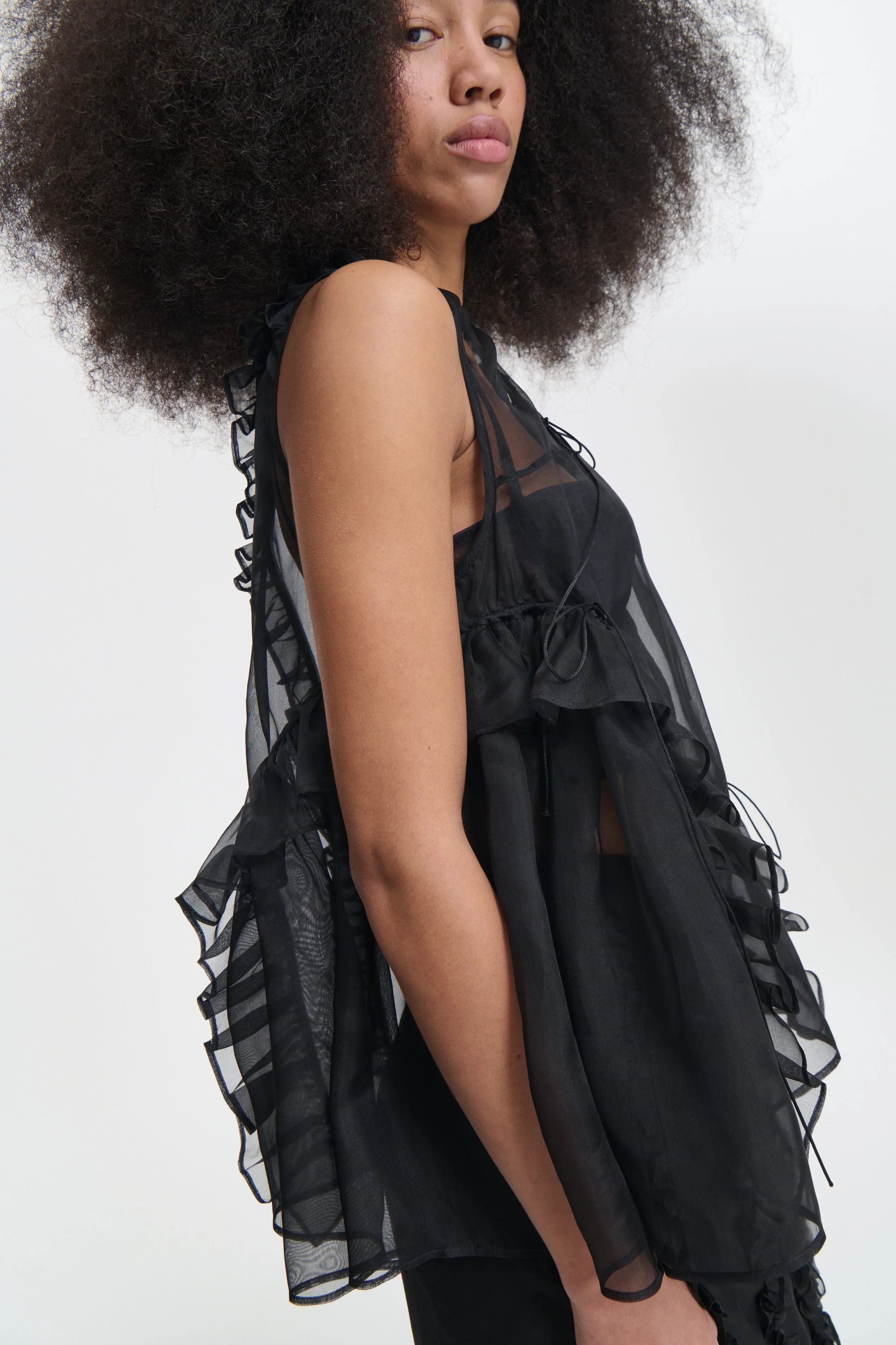 ORSALINA | TOP ORGANZA BLACK sold by Cecilie Bahnsen