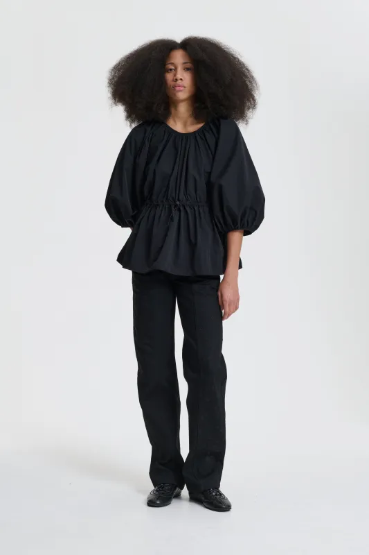 BERTA | TOP RECYCLED TAFFETA BLACK sold by Cecilie Bahnsen