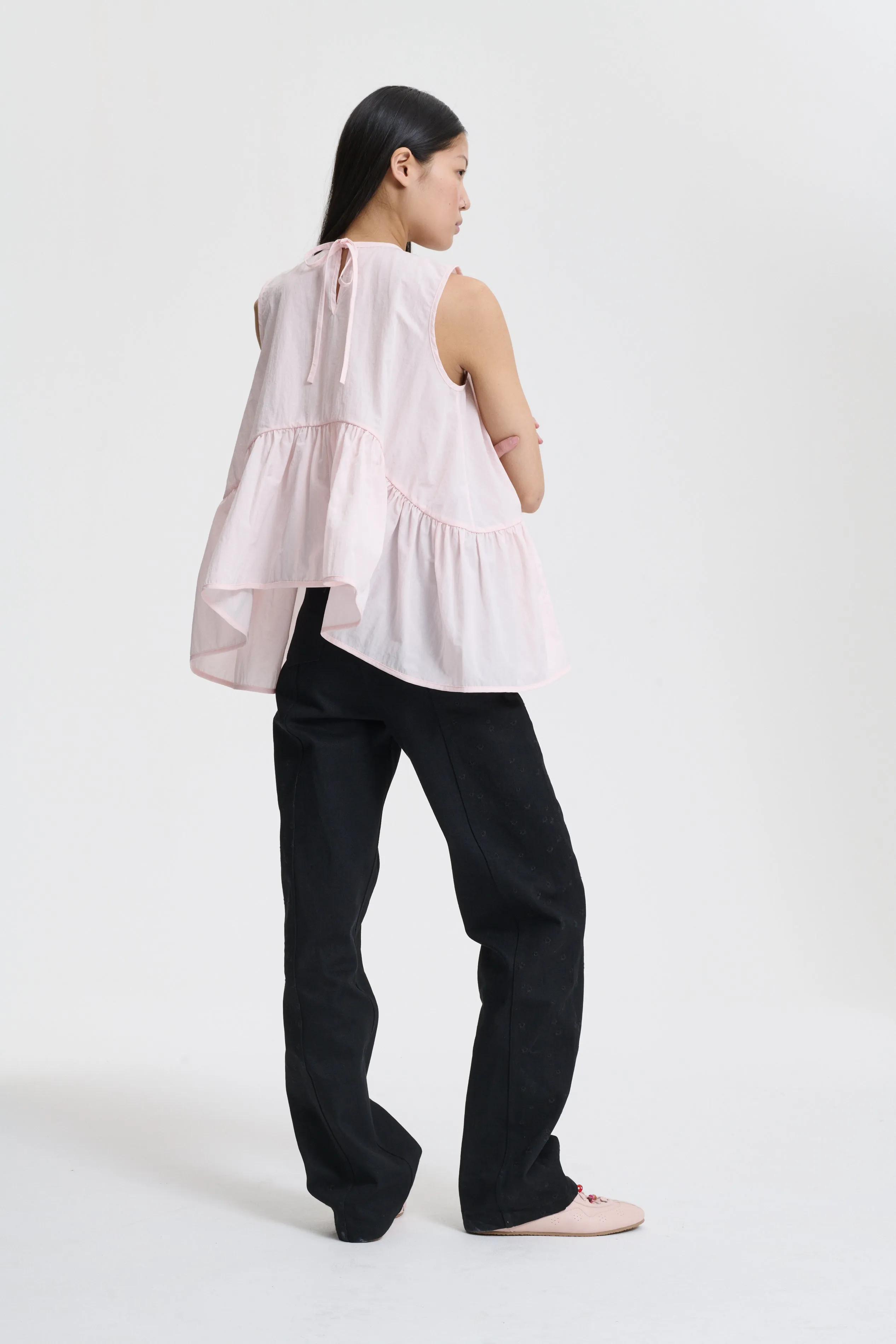 ASTA | TOP RECYCLED TAFFETA BLUSH PINK sold by Cecilie Bahnsen product image thumbnail 3