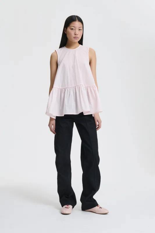 ASTA | TOP RECYCLED TAFFETA BLUSH PINK sold by Cecilie Bahnsen