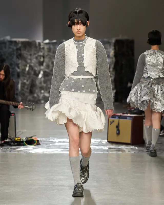 UTANIA | TOP SEQUIN BLOSSOM TULLE WHITE sold by Cecilie Bahnsen