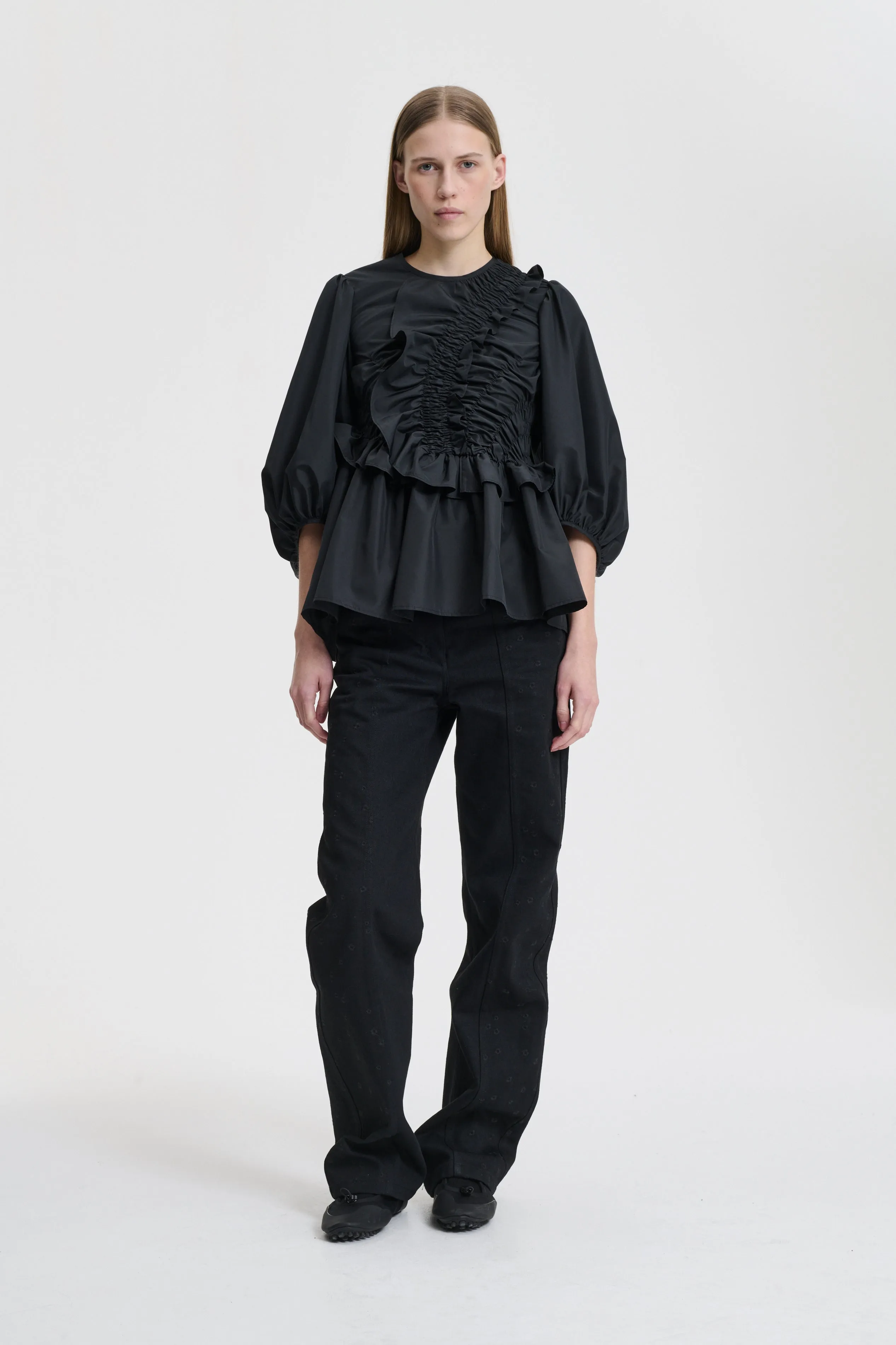 BRAN | TOP RECYCLED FAILLE BLACK sold by Cecilie Bahnsen product image thumbnail 2