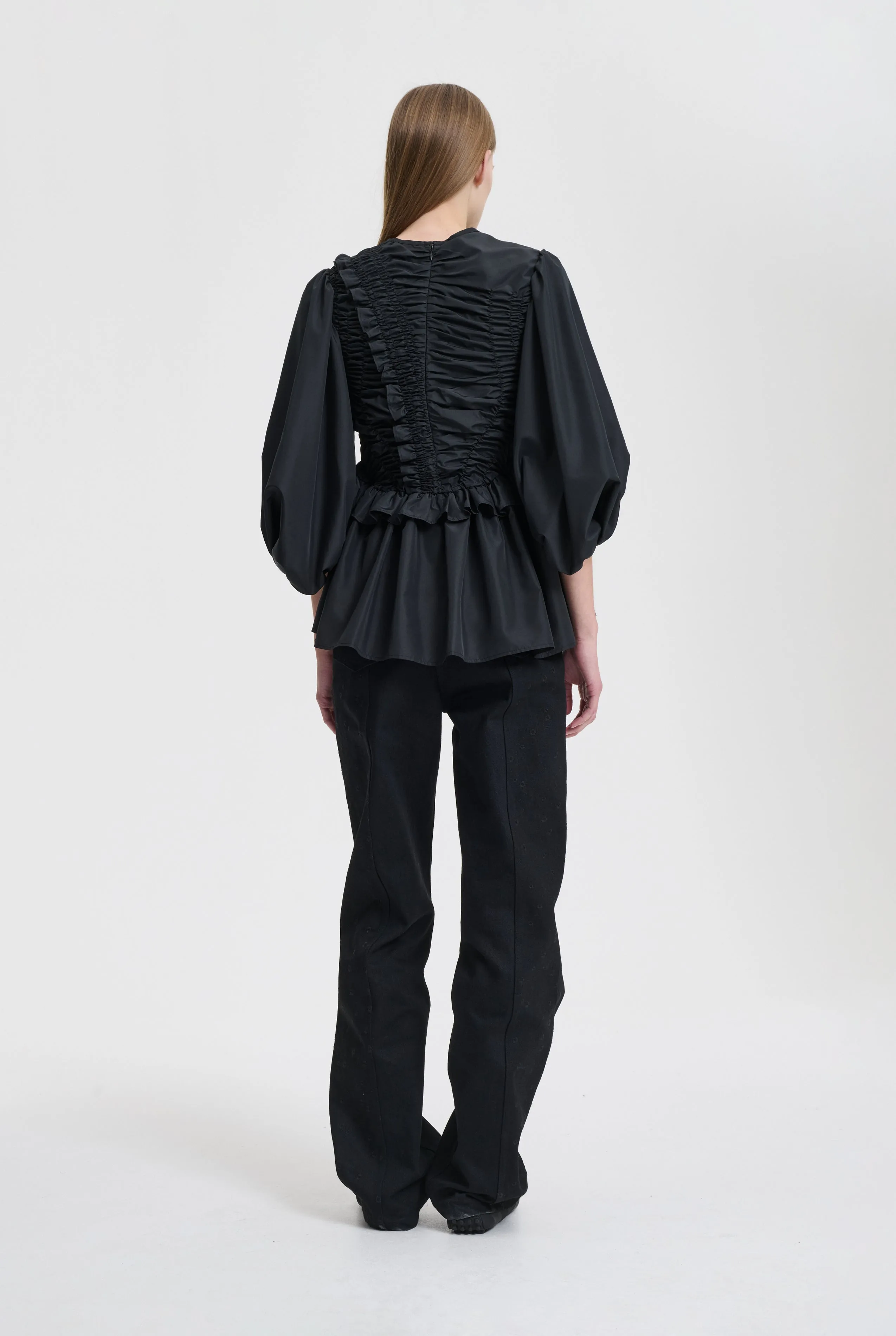 BRAN | TOP RECYCLED FAILLE BLACK sold by Cecilie Bahnsen product image thumbnail 3