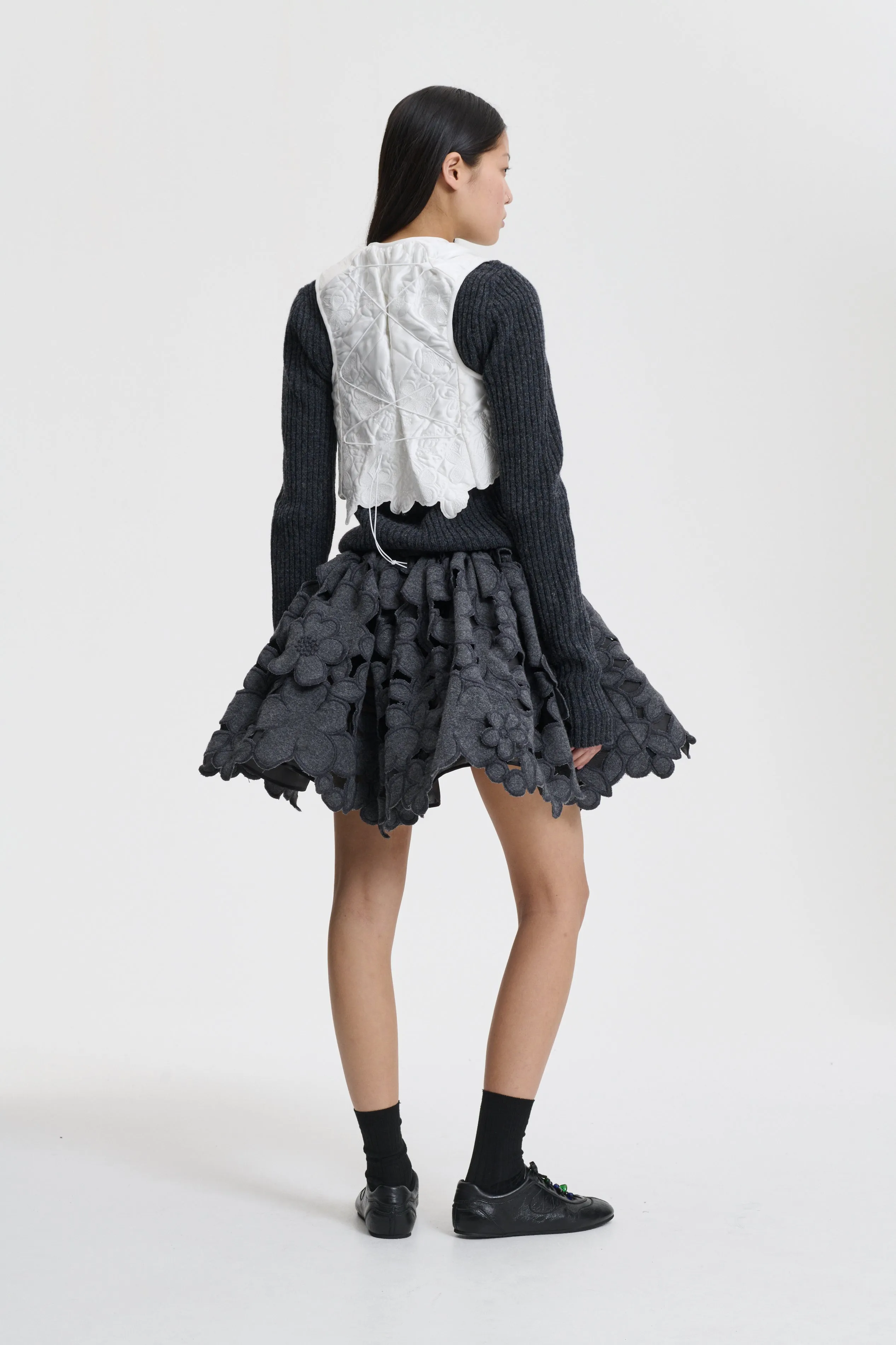 BRENO | VEST EMB SILK QUILT SNOW WHITE sold by Cecilie Bahnsen product image thumbnail 3