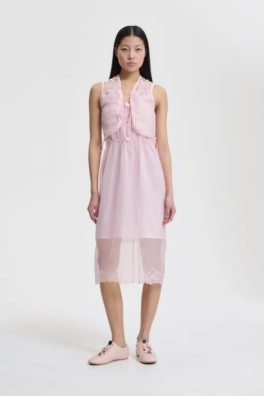 BONA | VEST LIQUID MYRTIA BLUSH PINK sold by Cecilie Bahnsen