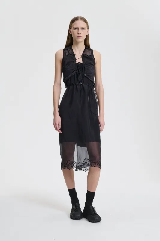 BONA | VEST LIQUID MYRTIA BLACK sold by Cecilie Bahnsen
