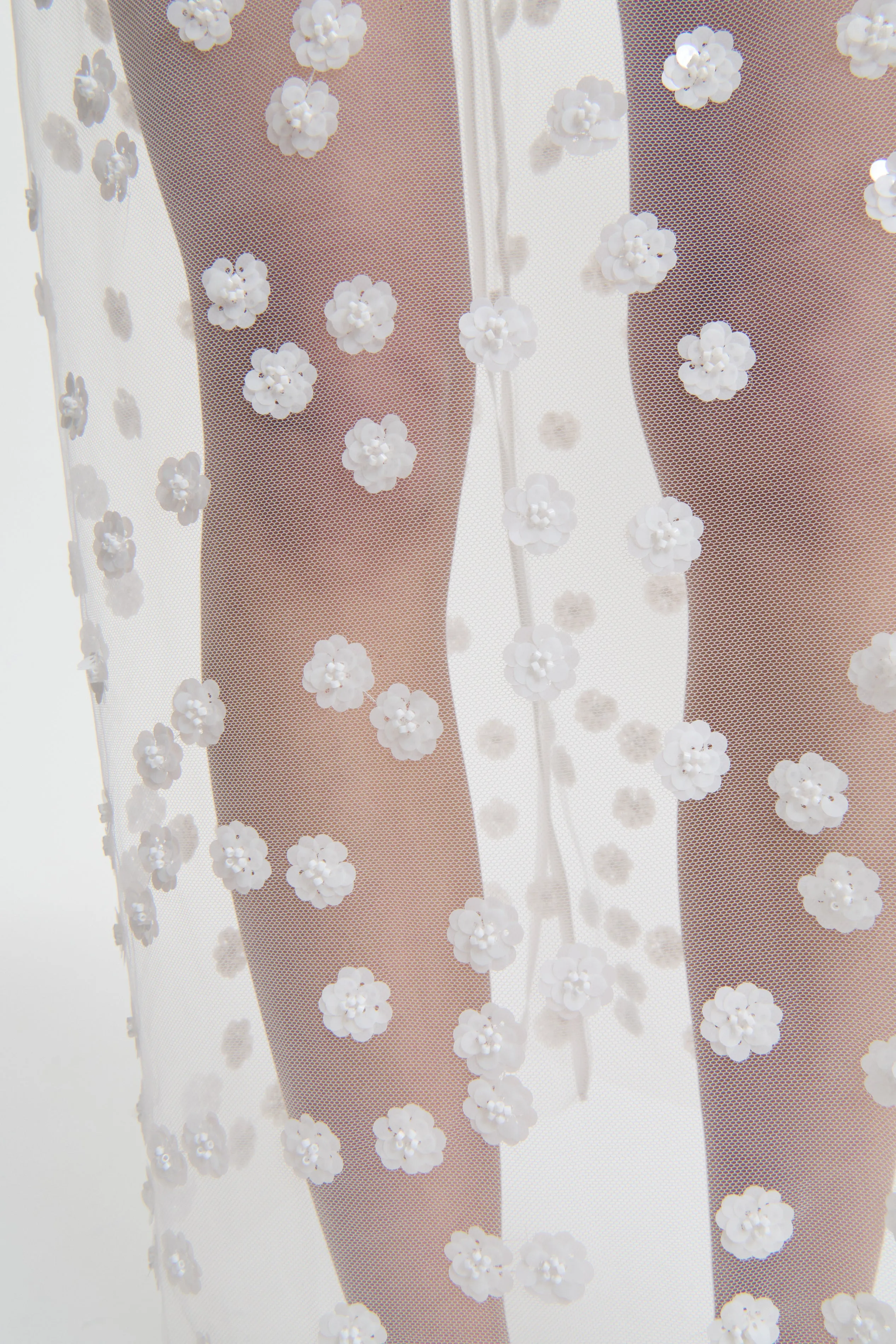 GUS | SKIRT SEQUIN BLOSSOM TULLE WHITE sold by Cecilie Bahnsen product image thumbnail 4