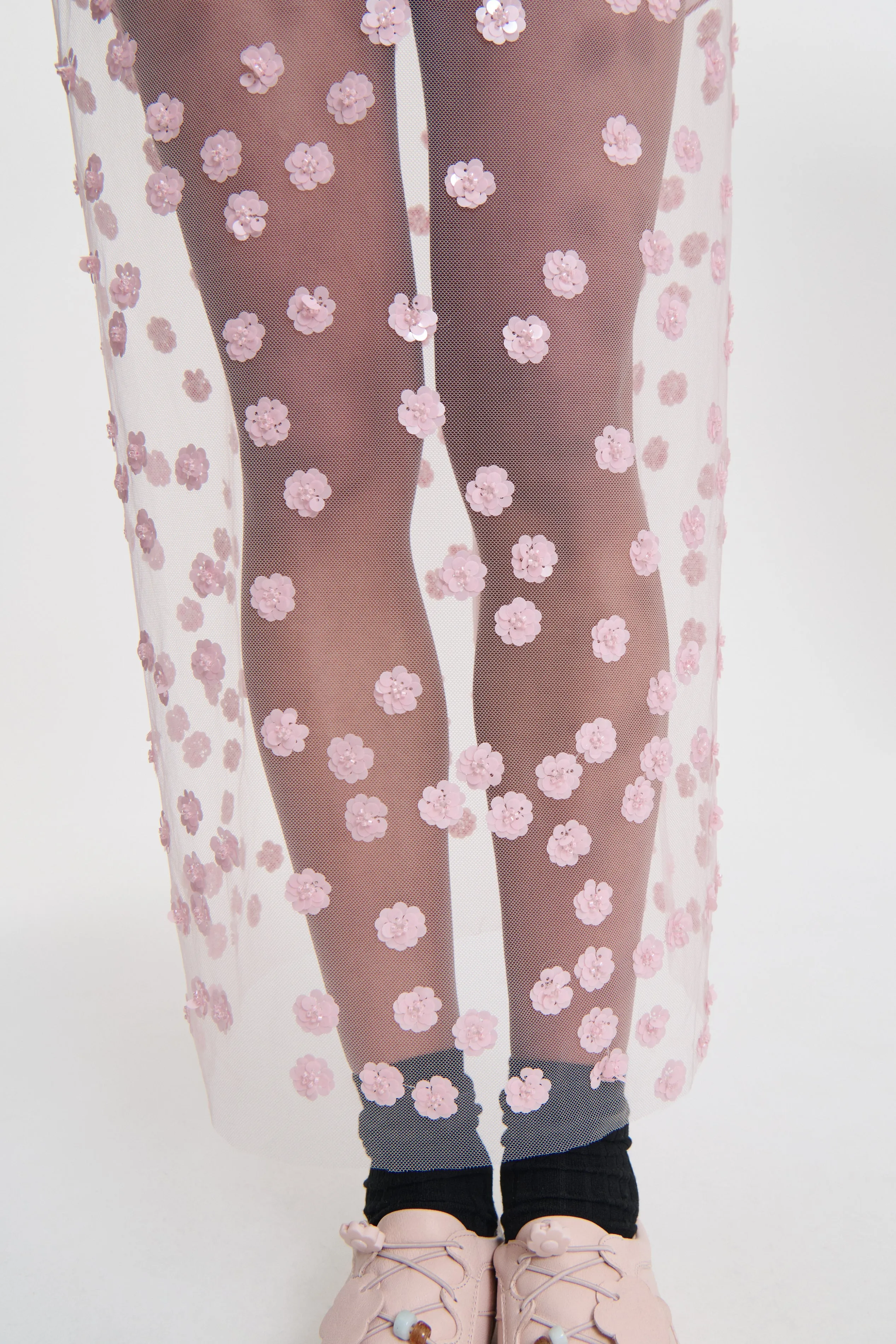 GUS | SKIRT SEQUIN BLOSSOM TULLE BLUSH PINK sold by Cecilie Bahnsen product image thumbnail 4