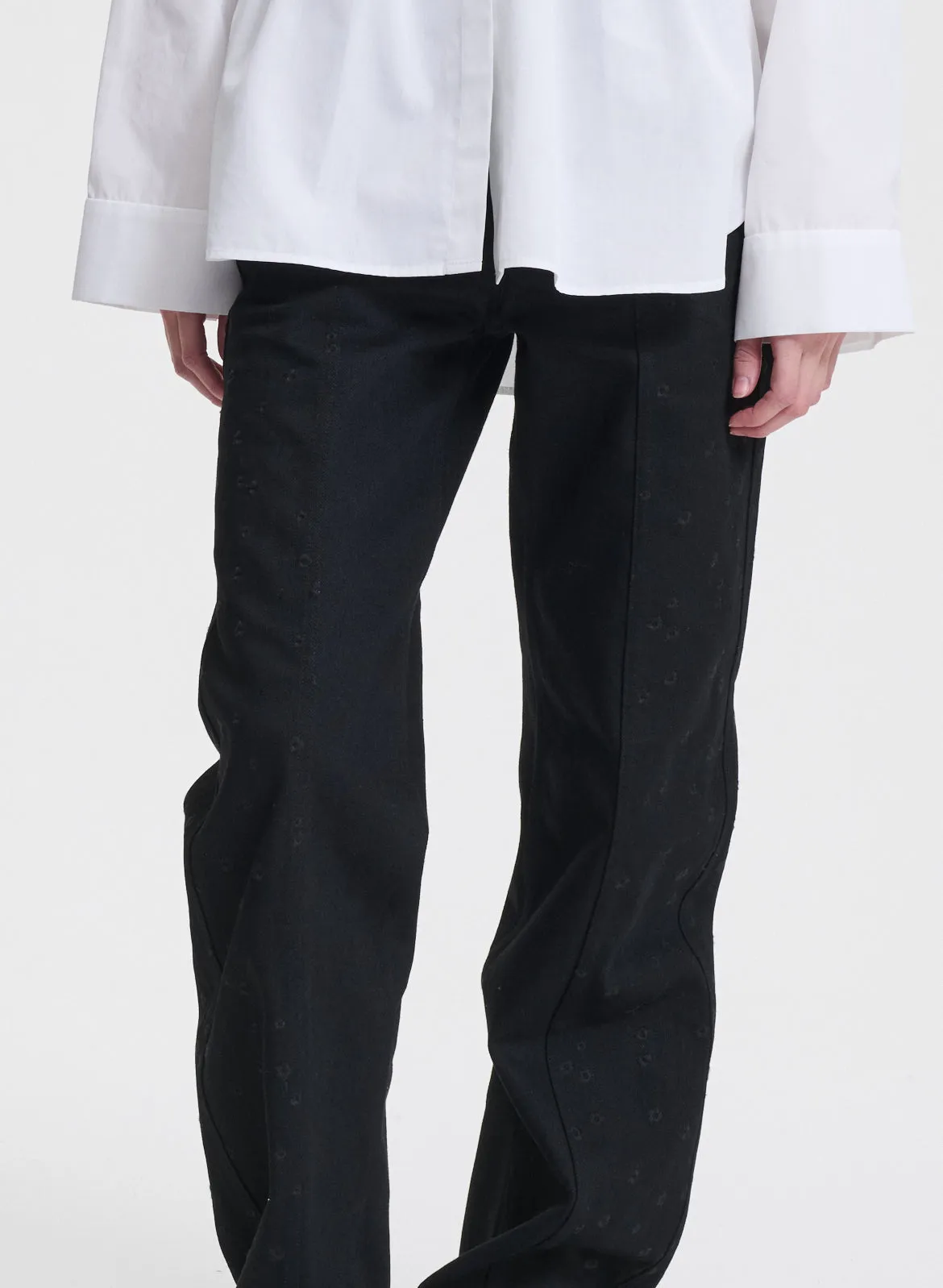 BLISS | TROUSERS EMBROIDERED DENIM BLACK sold by Cecilie Bahnsen product image thumbnail 2